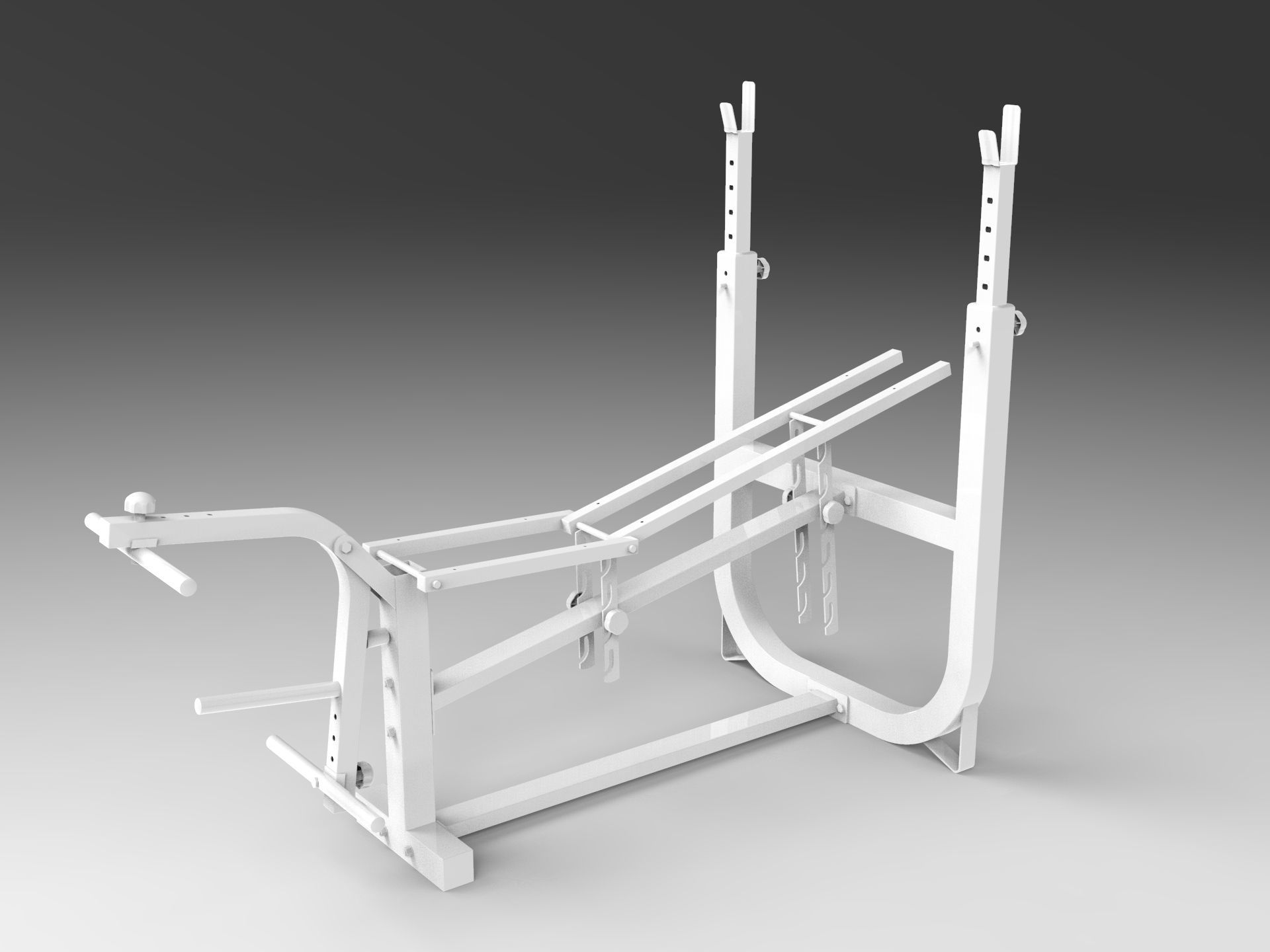 Weight Bench 3D model_7
