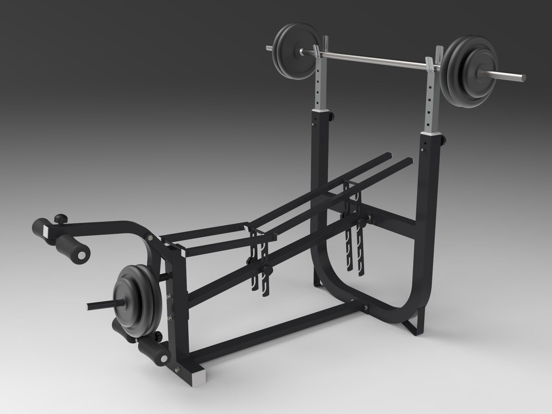 Weight Bench 3D model_4
