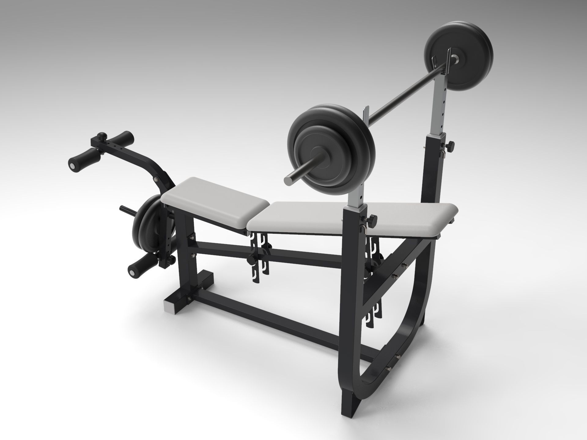 Weight Bench 3D model_12