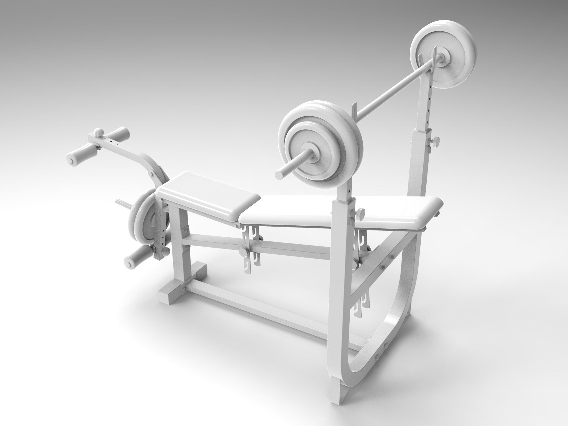 Weight Bench 3D model_13