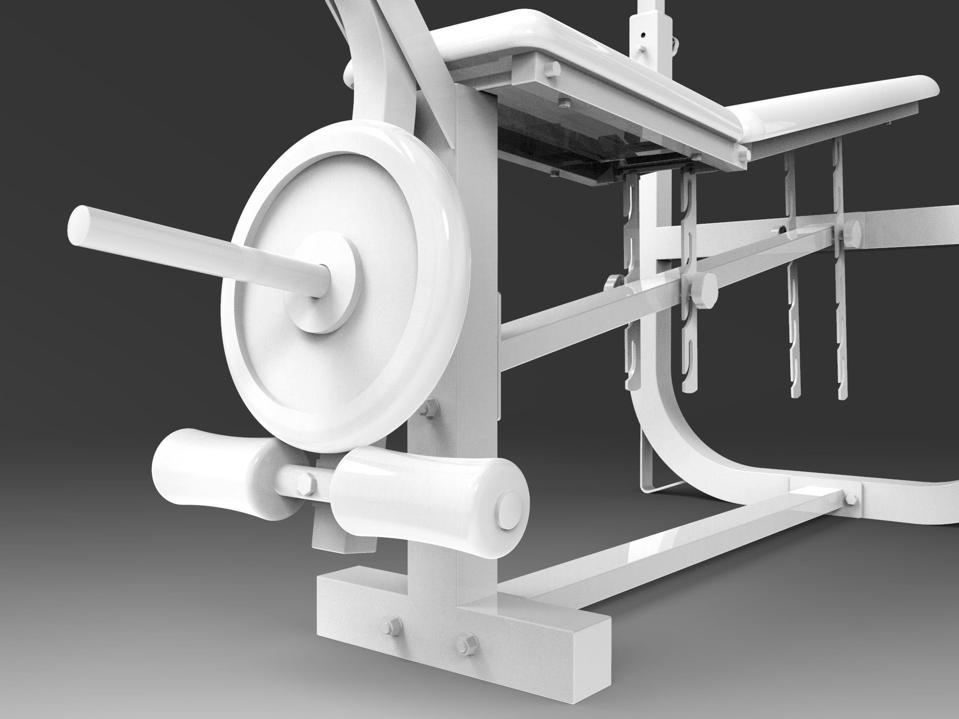 Weight Bench 3D model_29