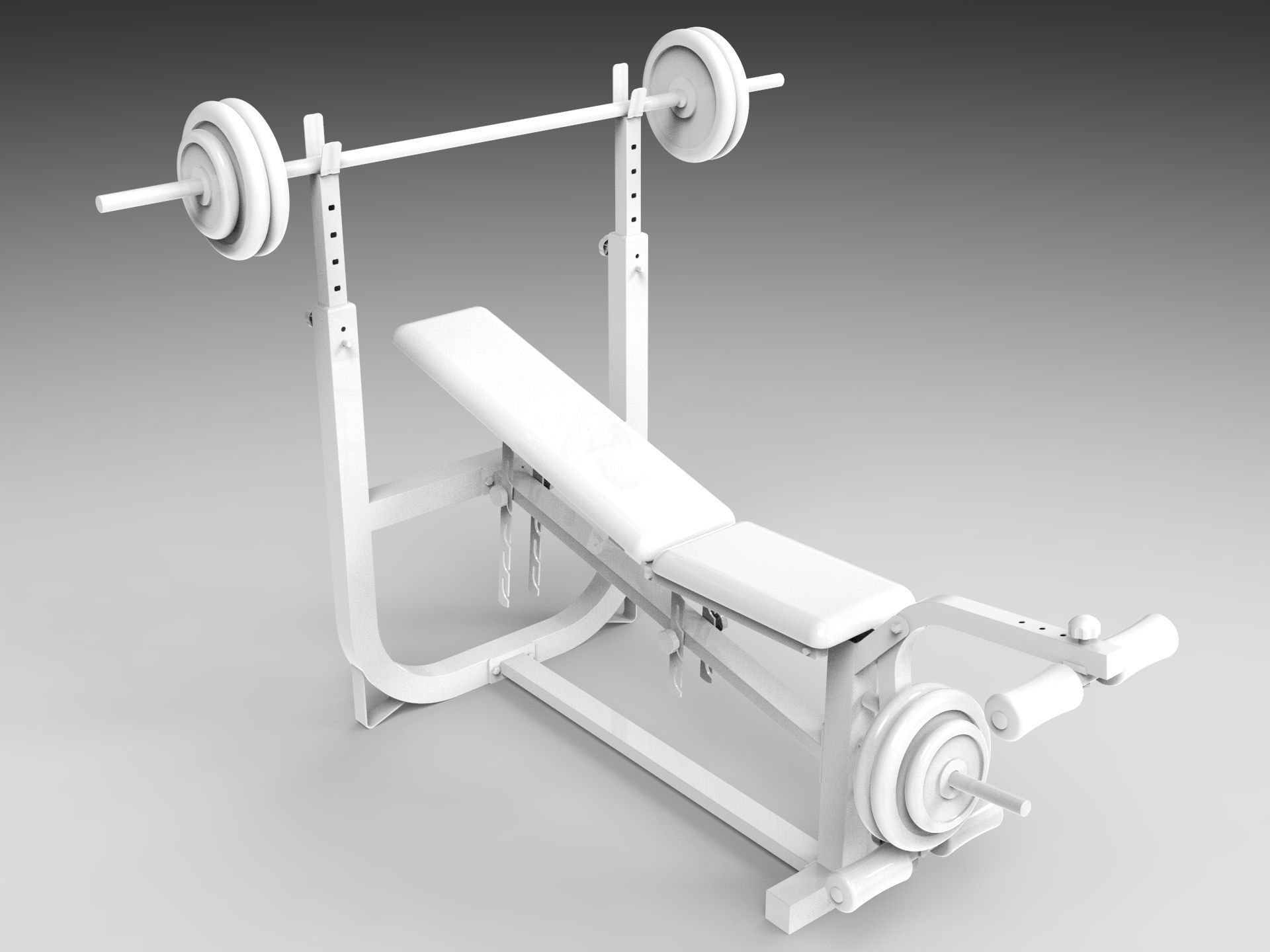 Weight Bench 3D model_11