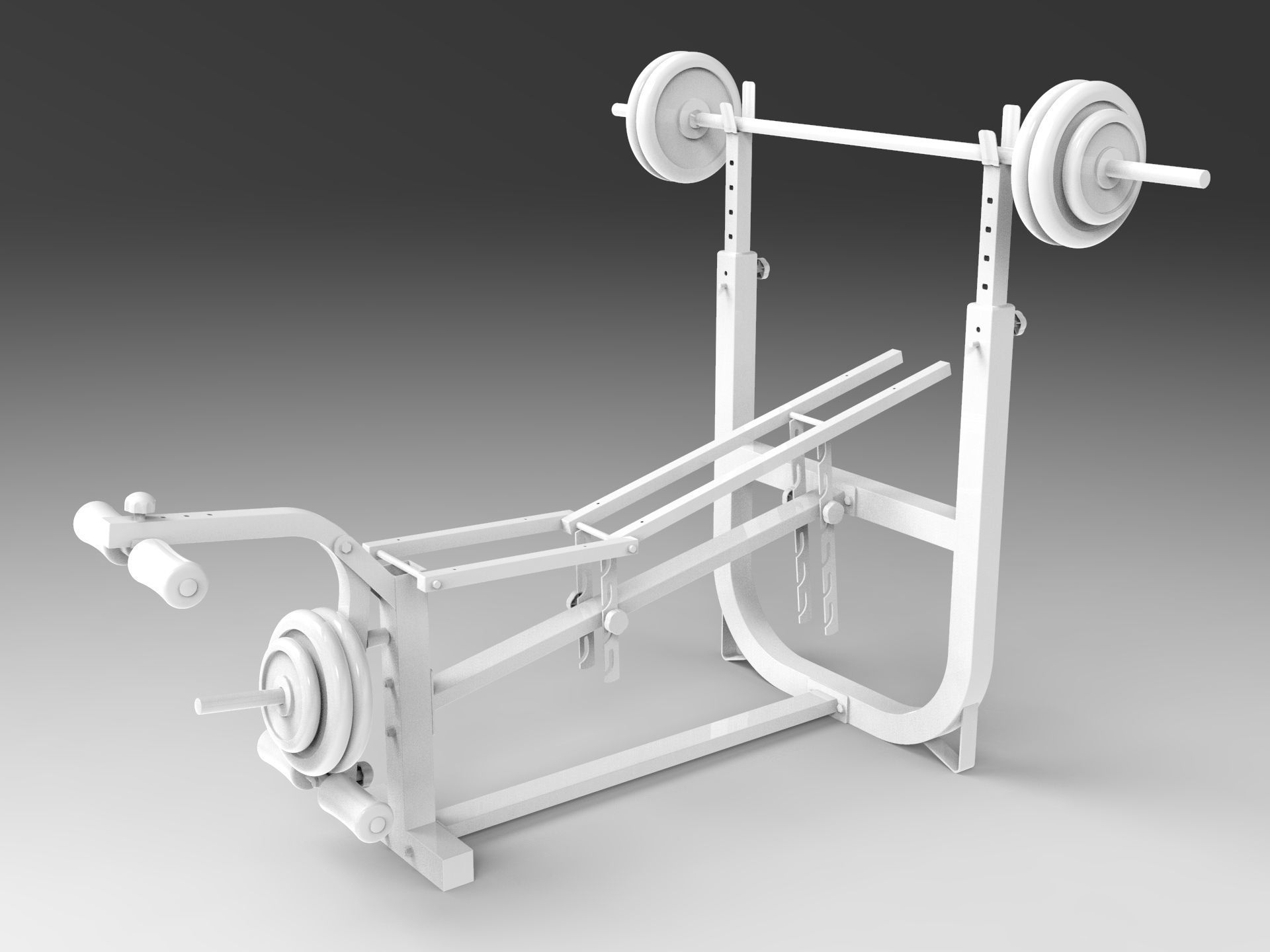 Weight Bench 3D model_5