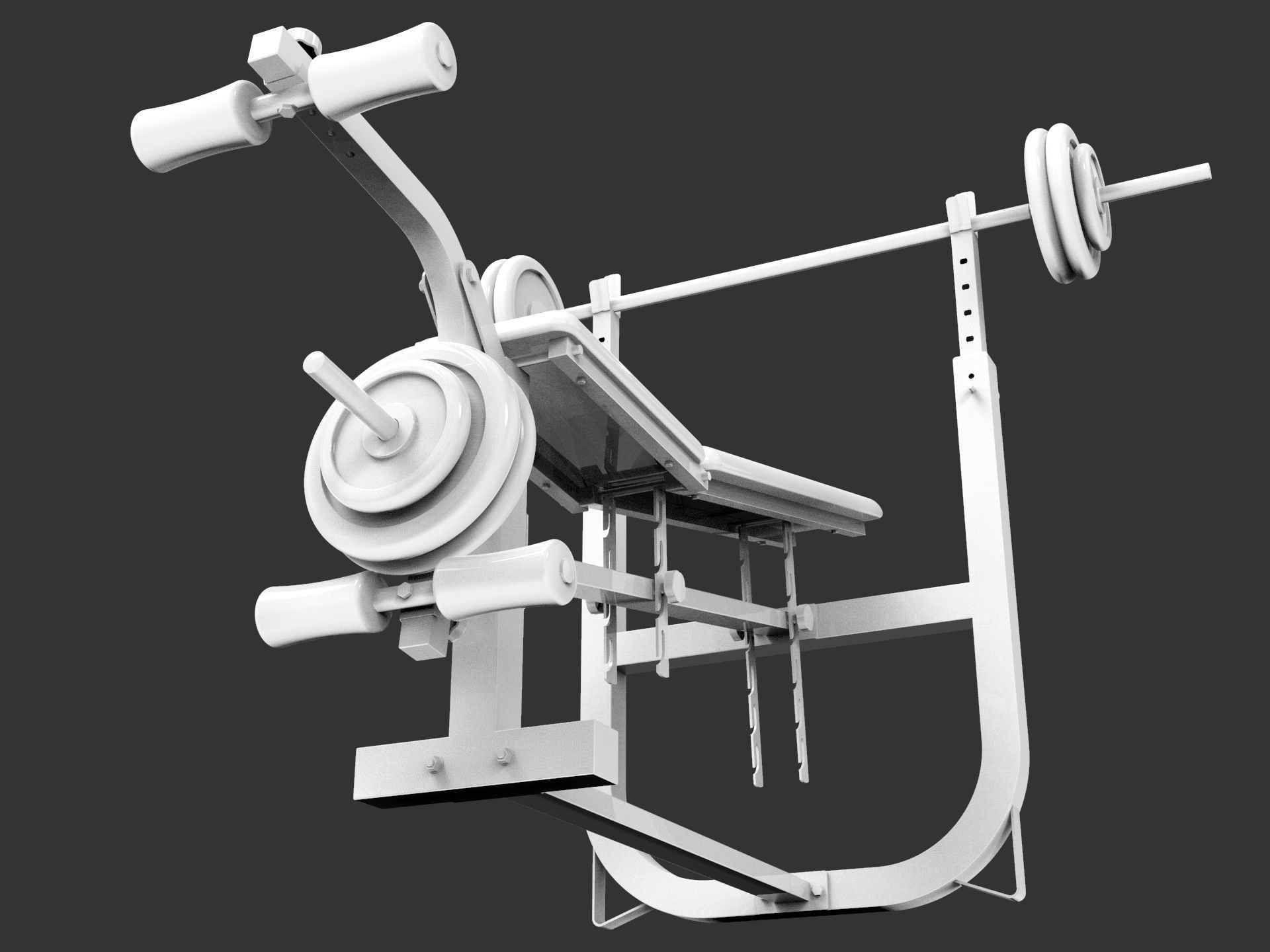 Weight Bench 3D model_19