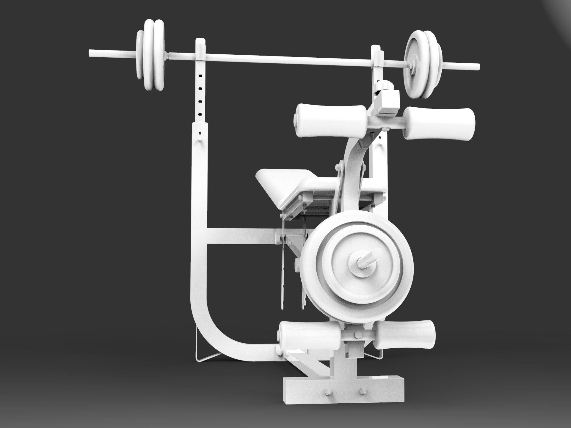 Weight Bench 3D model_21
