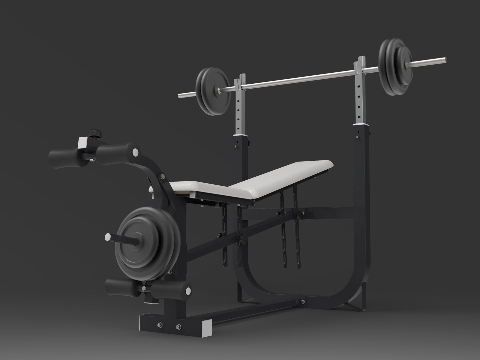 Weight Bench 3D model_24