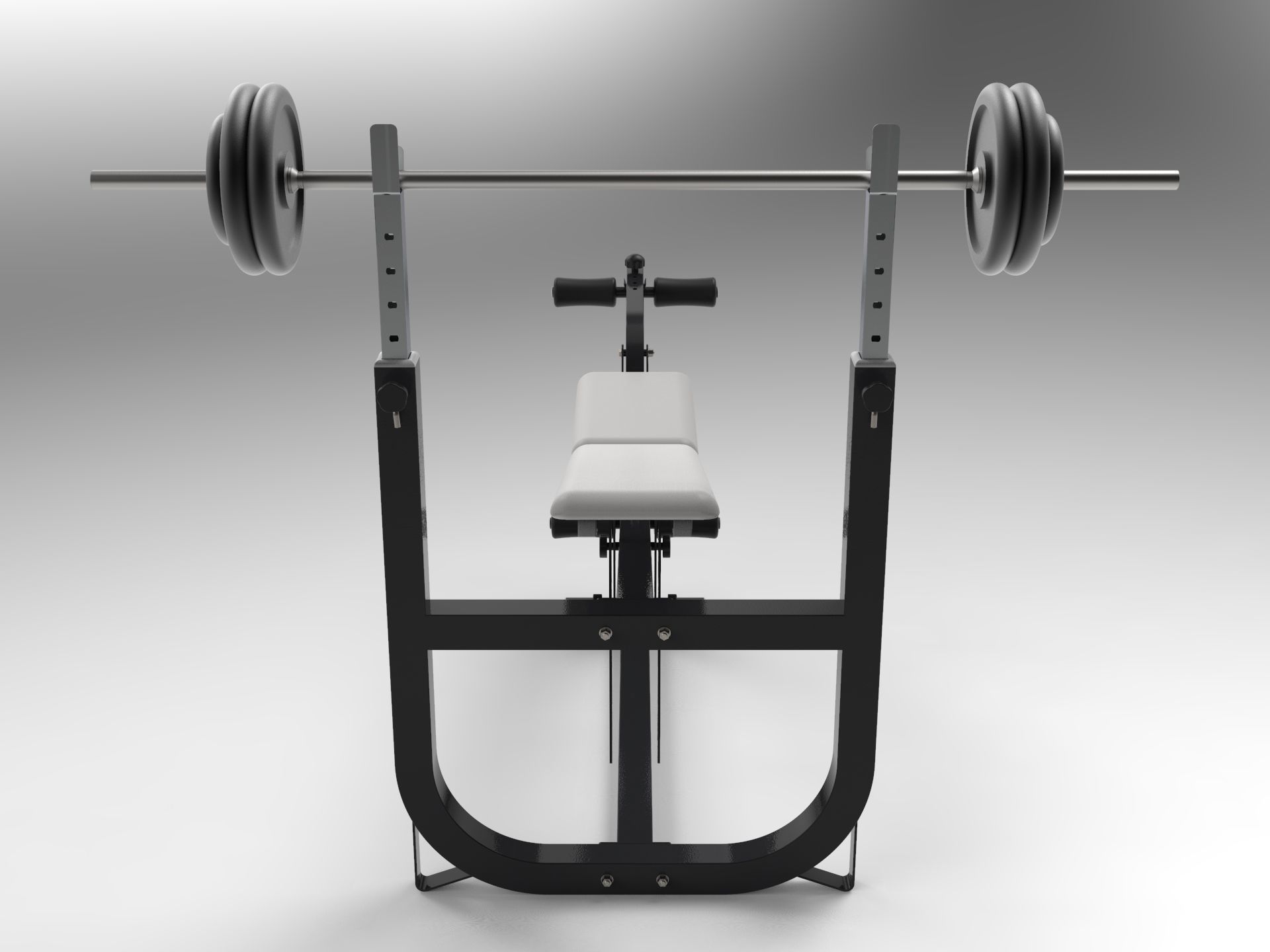 Weight Bench 3D model_14