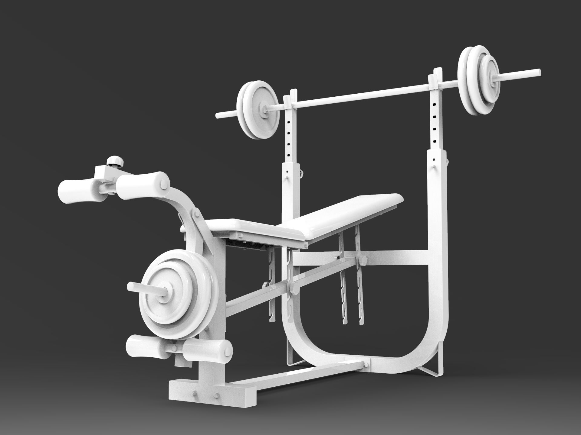 Weight Bench 3D model_25