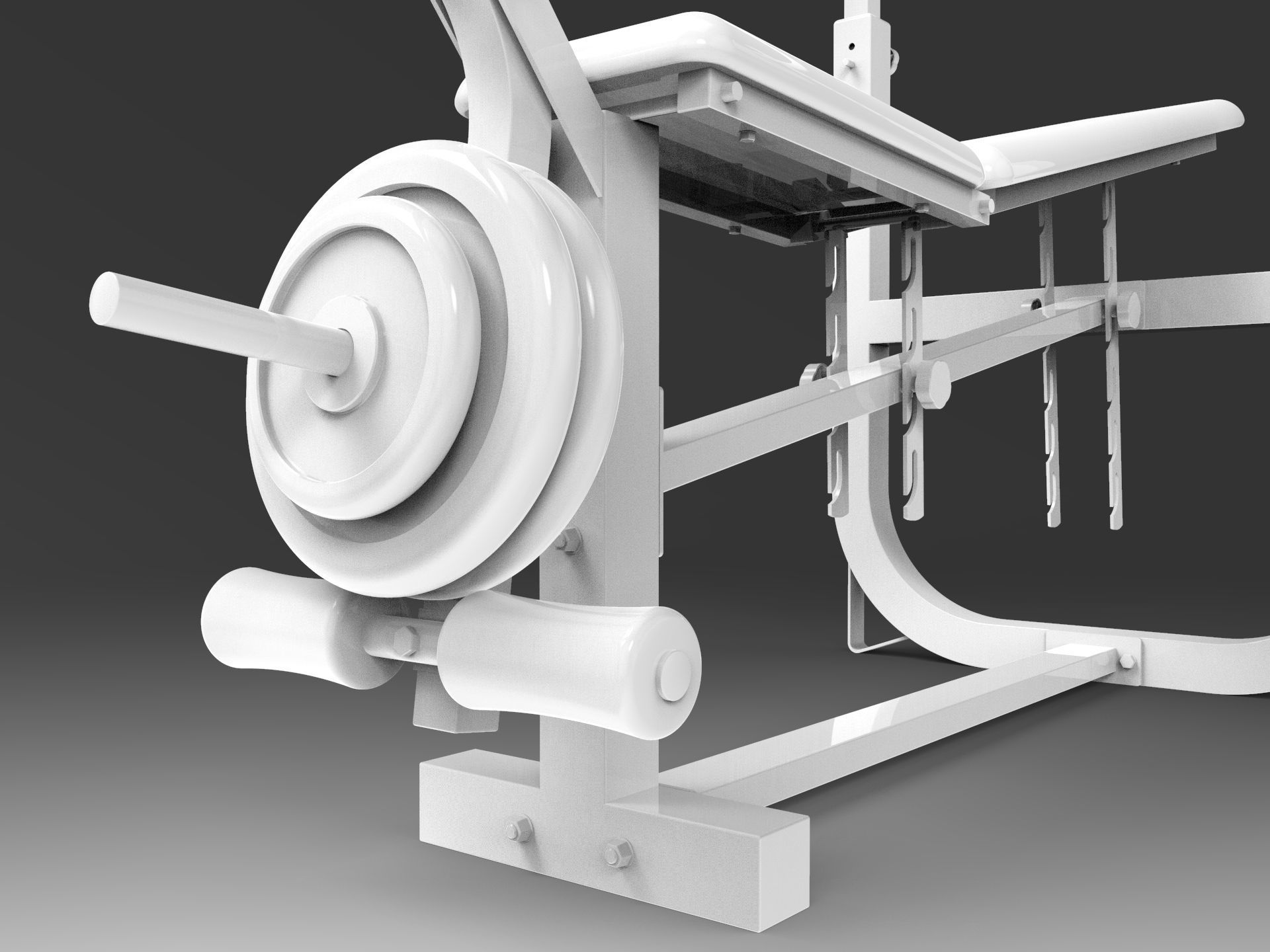 Weight Bench 3D model_27