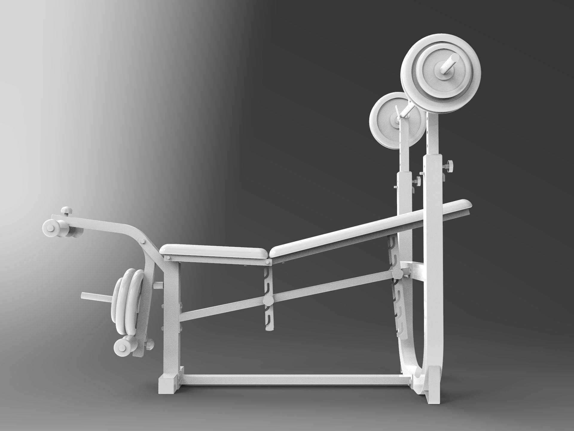Weight Bench 3D model_23