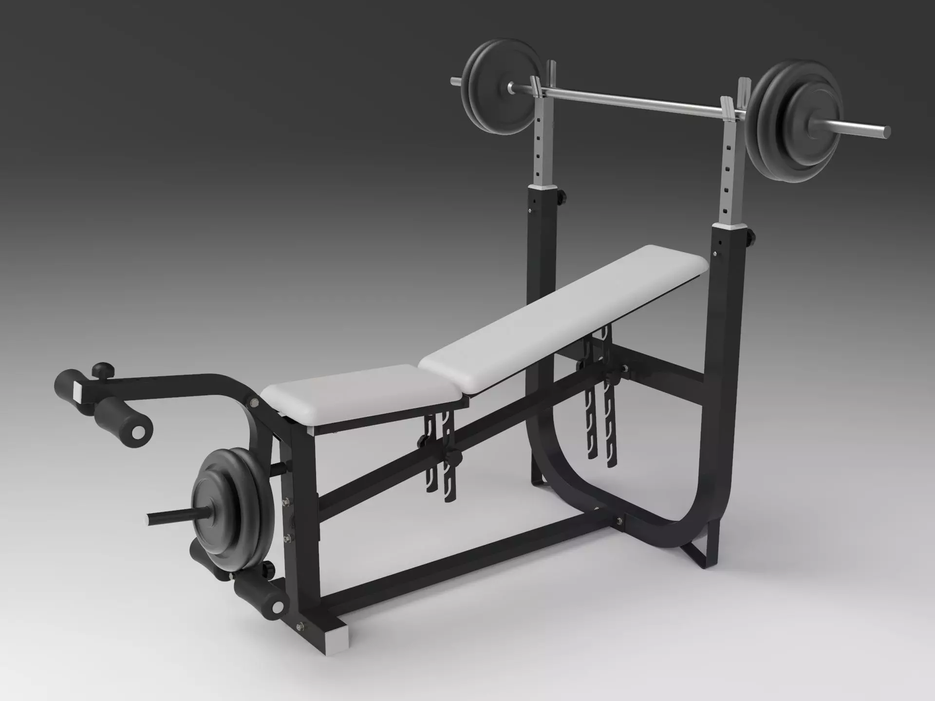 Weight Bench 3D model_0