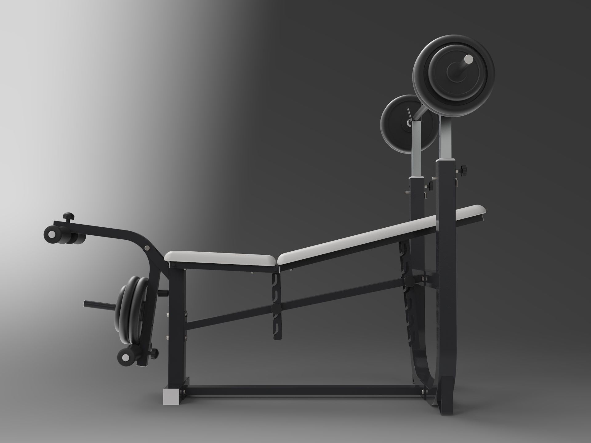 Weight Bench 3D model_22
