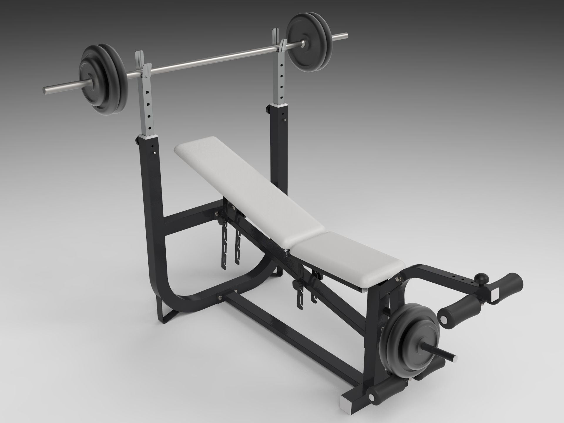 Weight Bench 3D model_10