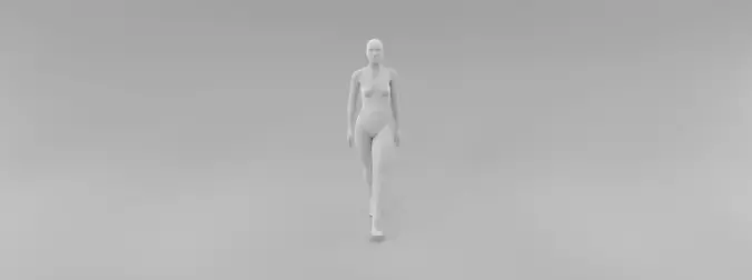female fashion mannequin catwalk pose Low-poly 3D model
