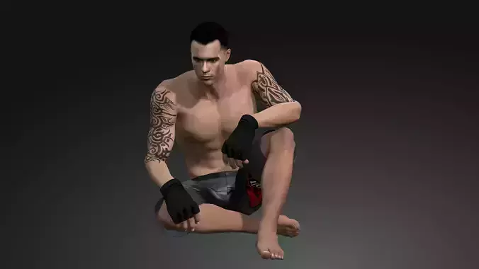 MMA Fighter Colby Covington Low-poly 3D model