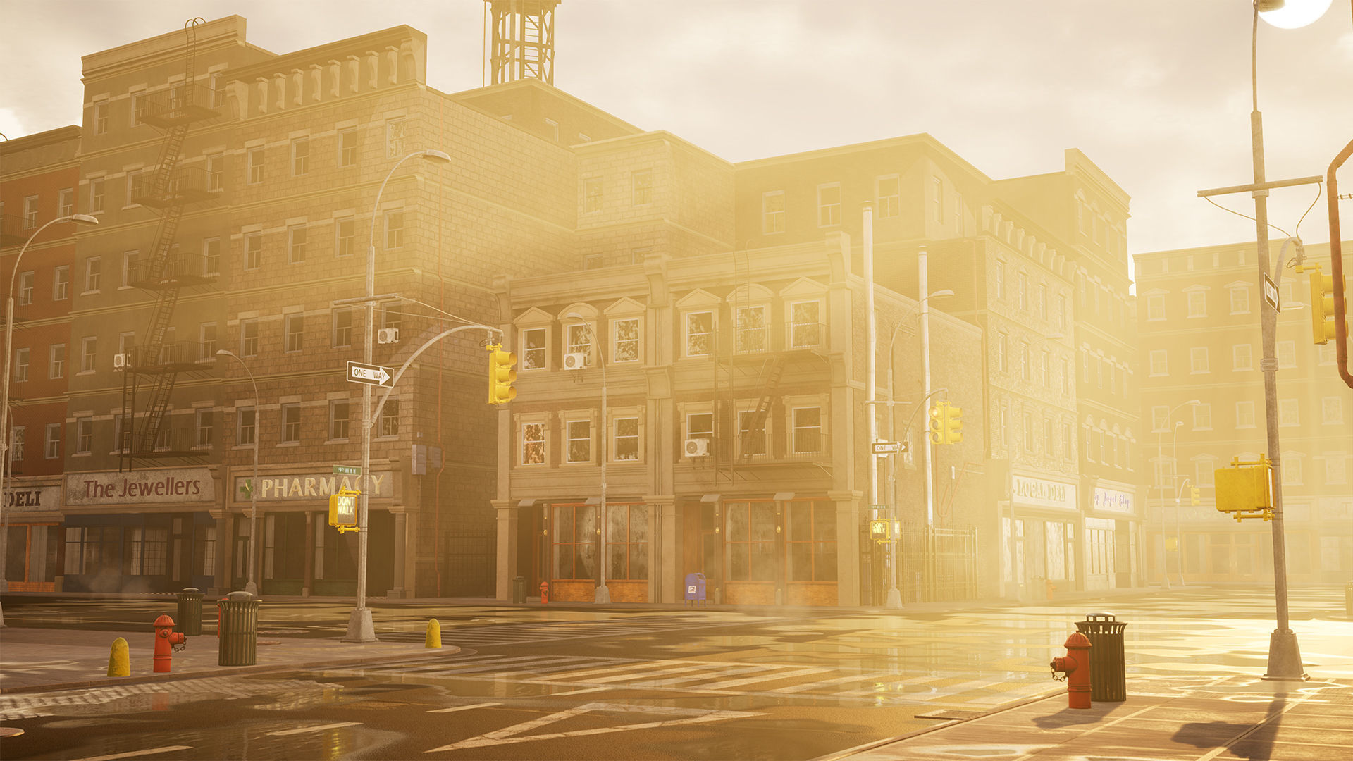 City Shops - Modular Kit - Unreal 4 Low-poly 3D model_5