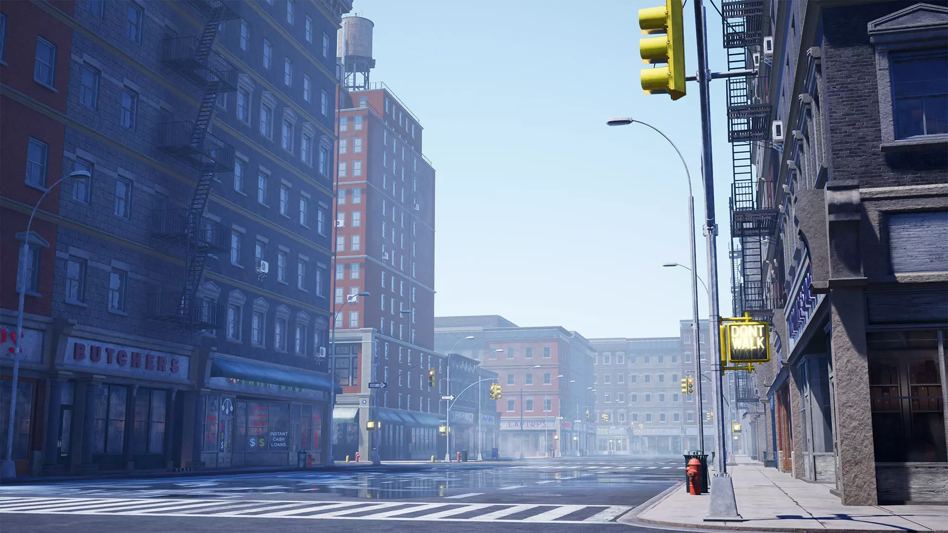 City Shops - Modular Kit - Unreal 4 Low-poly 3D model_0