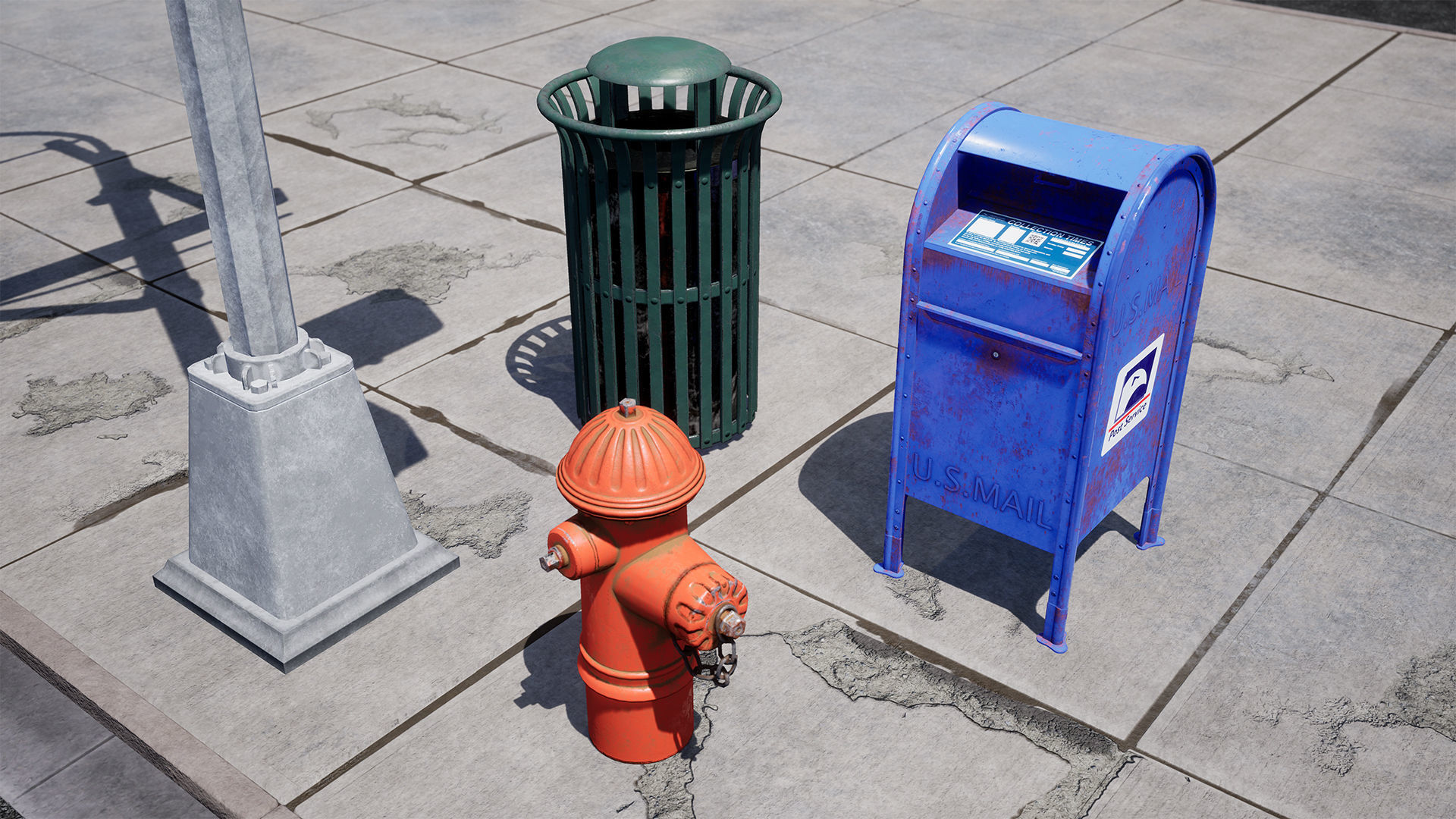 City Shops - Modular Kit - Unreal 4 Low-poly 3D model_6