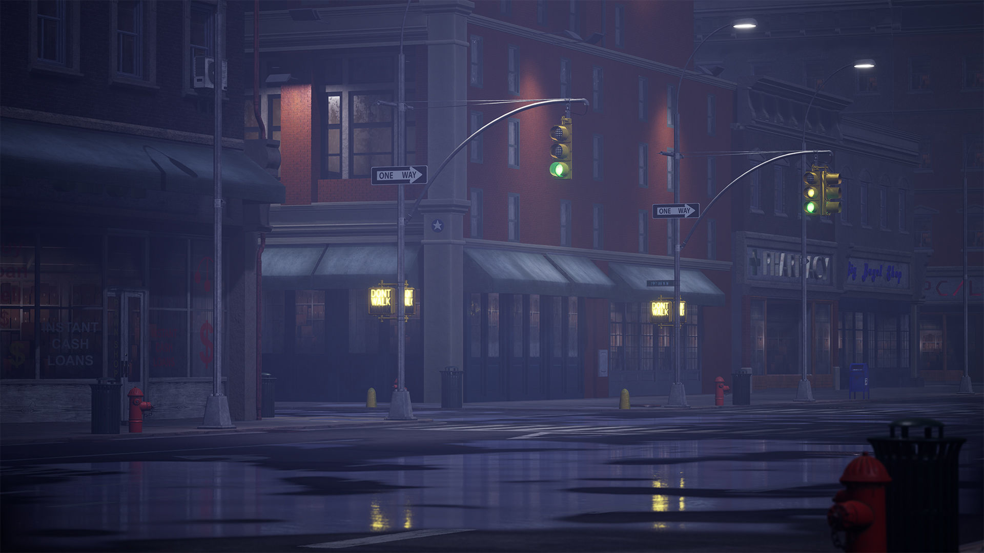 City Shops - Modular Kit - Unreal 4 Low-poly 3D model_13