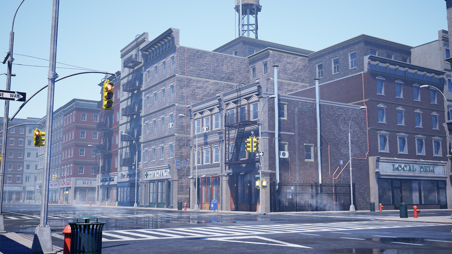 City Shops - Modular Kit - Unreal 4 Low-poly 3D model_2