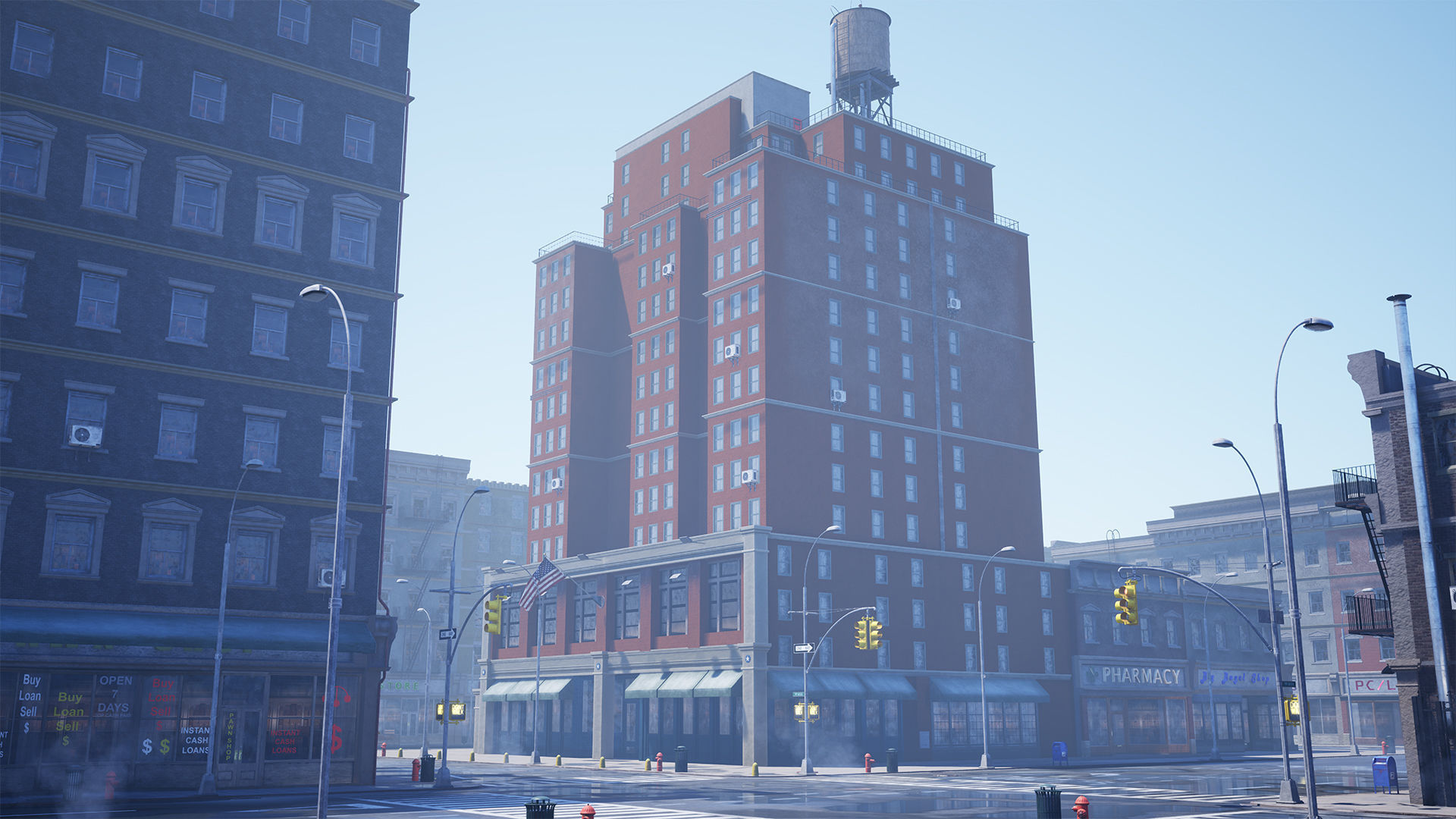 City Shops - Modular Kit - Unreal 4 Low-poly 3D model_4