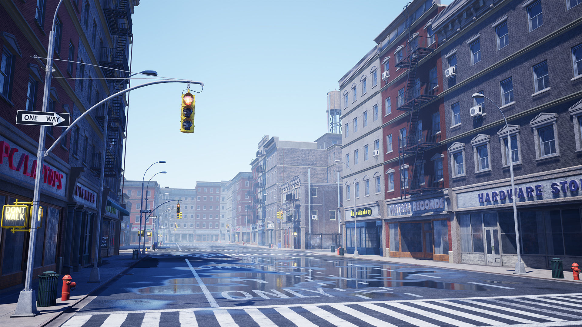 City Shops - Modular Kit - Unreal 4 Low-poly 3D model_3