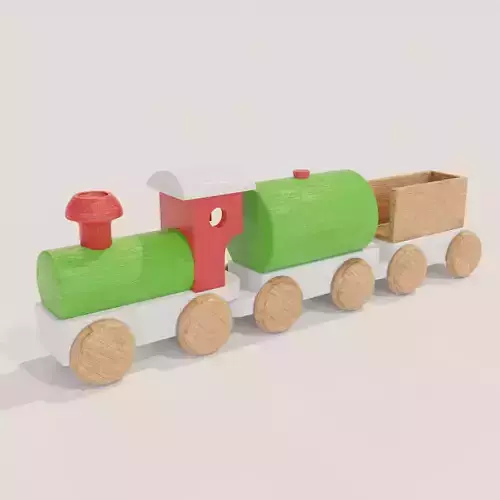 little child wood train toy 