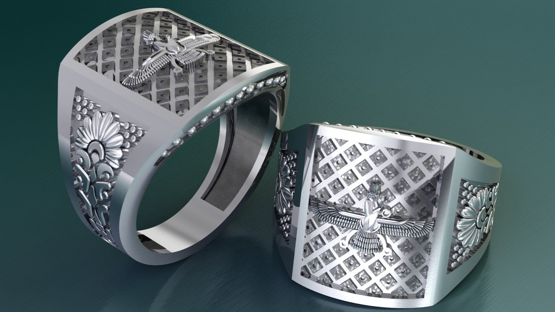 Farahvar ring 001 3D print model_4