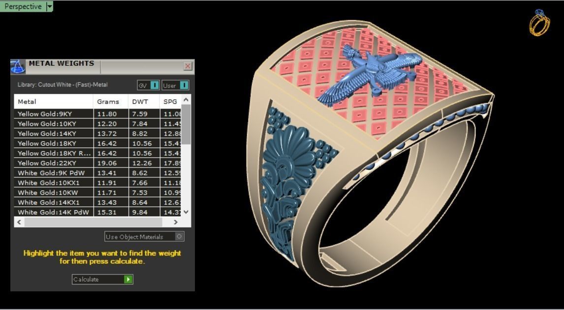 Farahvar ring 001 3D print model_11