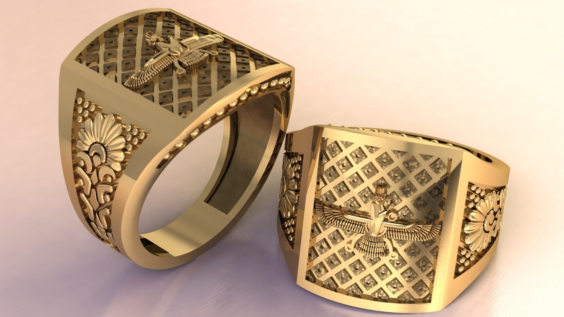 Farahvar ring 001 3D print model_1