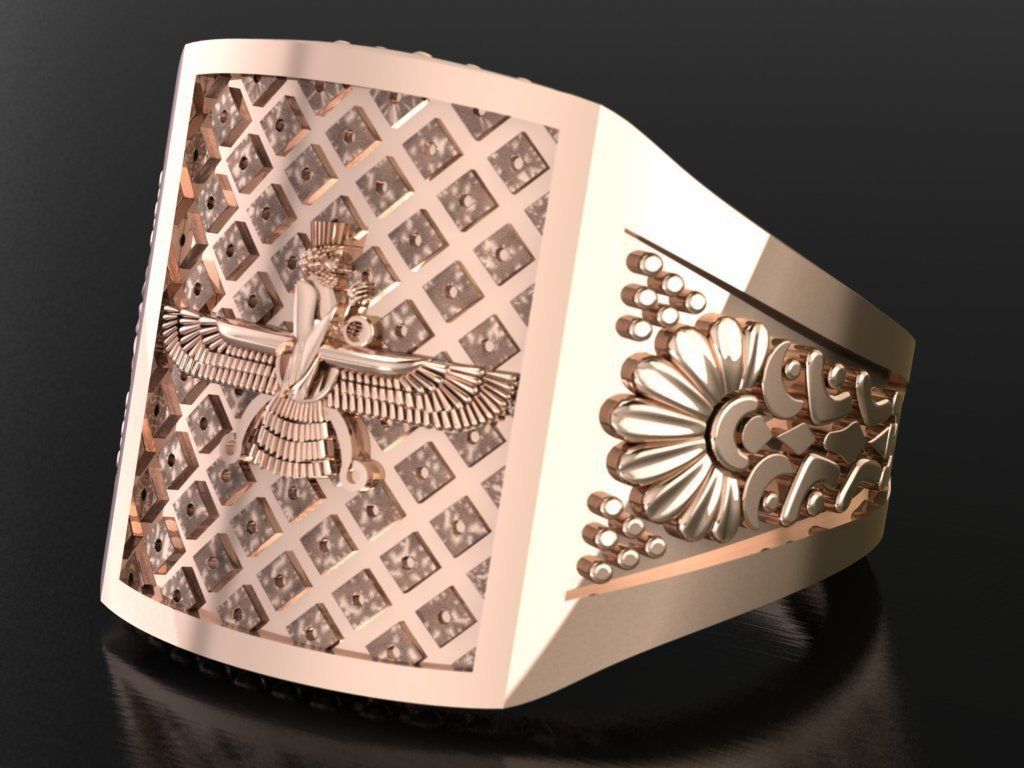 Farahvar ring 001 3D print model_3