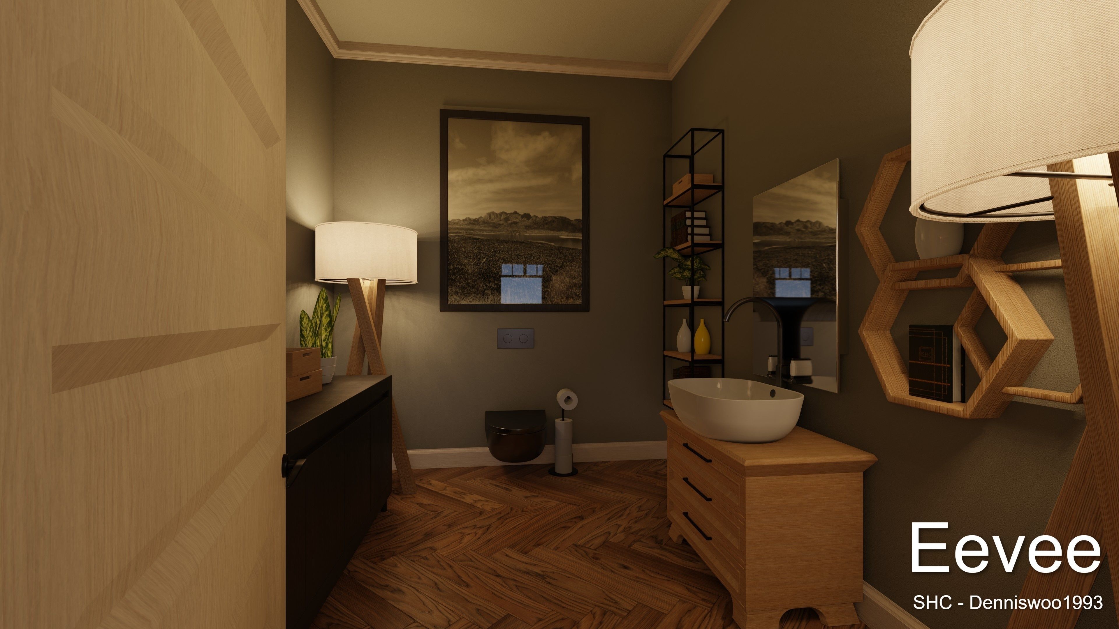 Classic villa 2021 Blender Eevee and Cycles 1 Low-poly 3D model_34