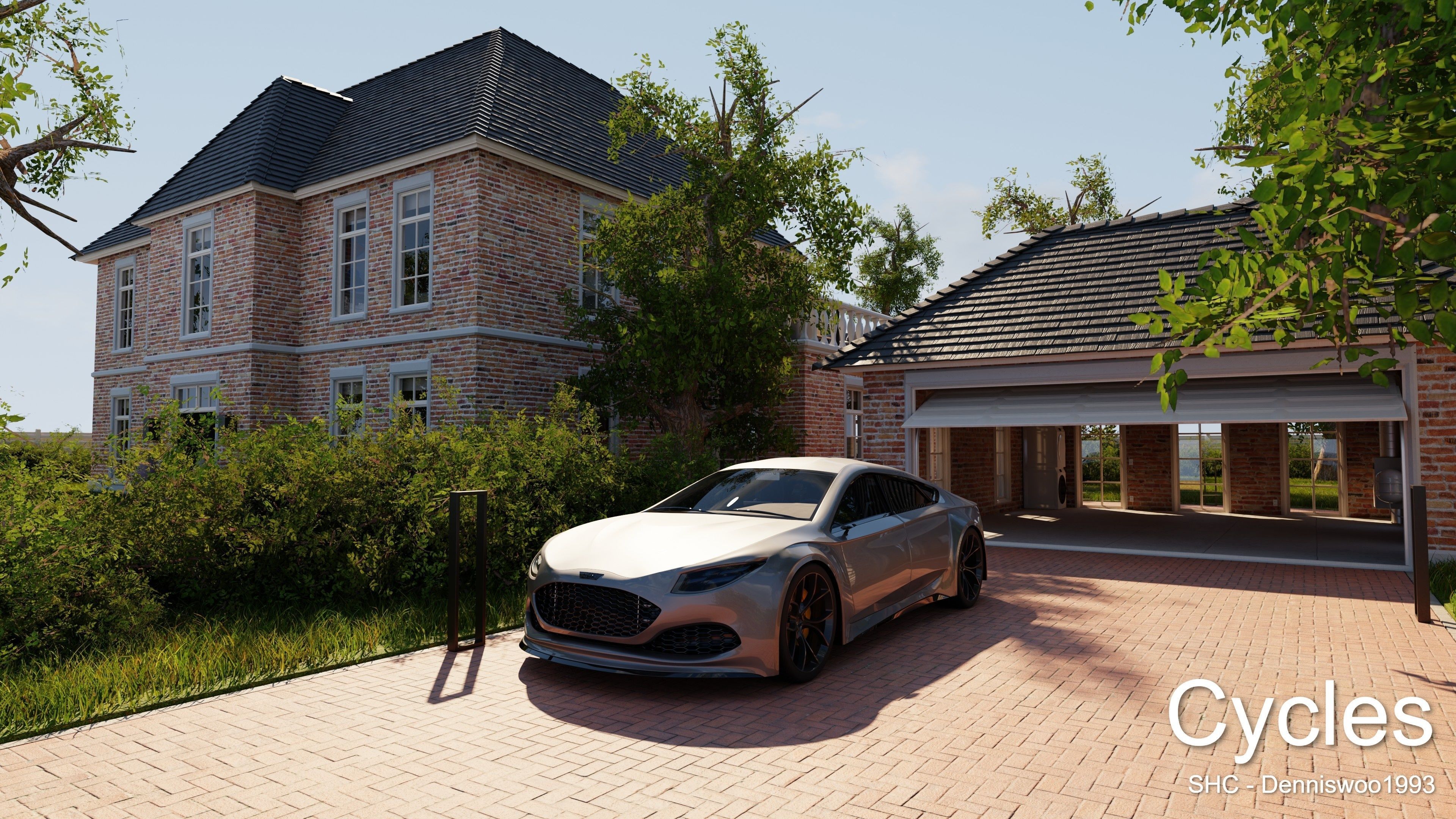 Classic villa 2021 Blender Eevee and Cycles 1 Low-poly 3D model_13