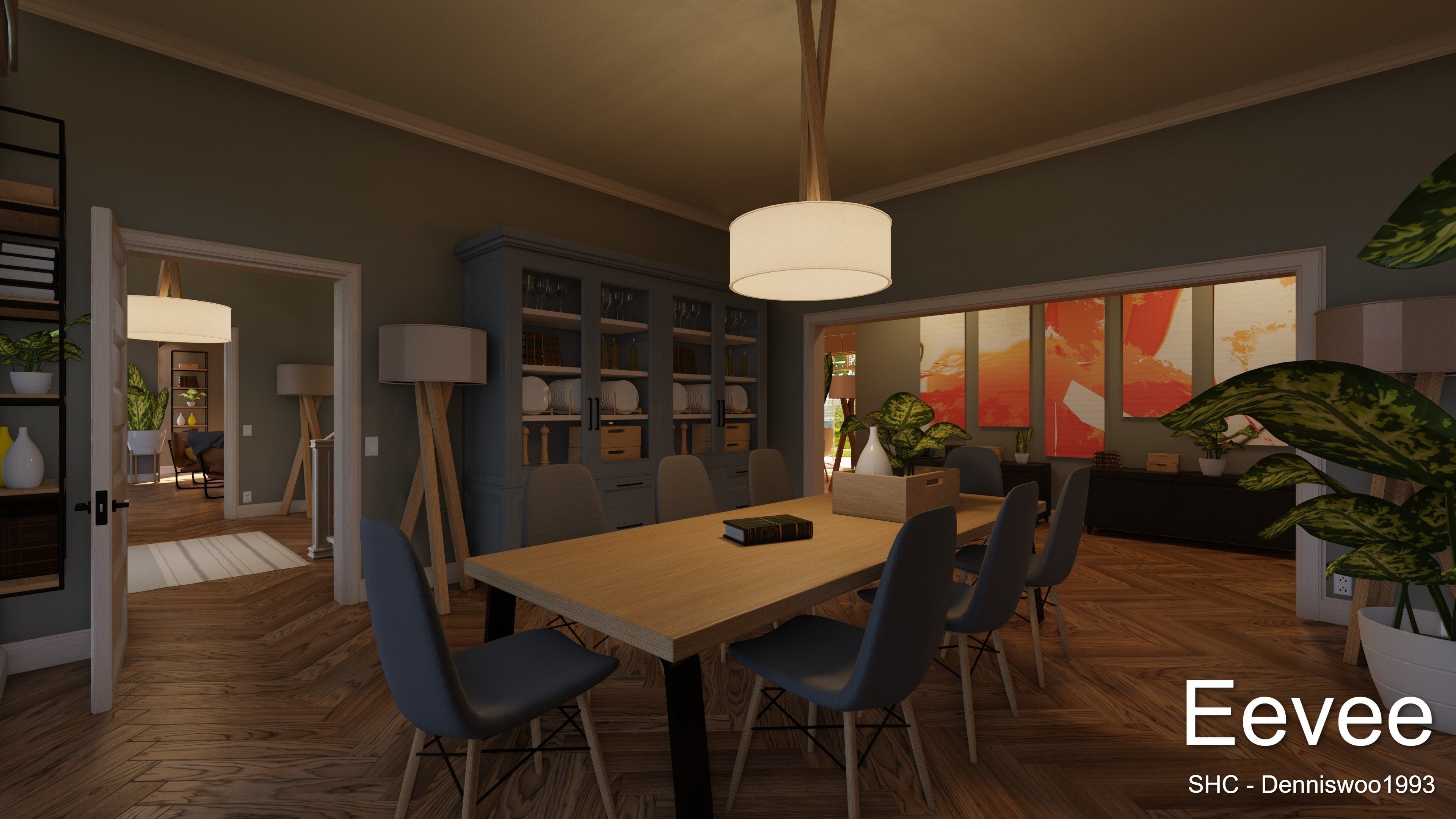 Classic villa 2021 Blender Eevee and Cycles 1 Low-poly 3D model_33