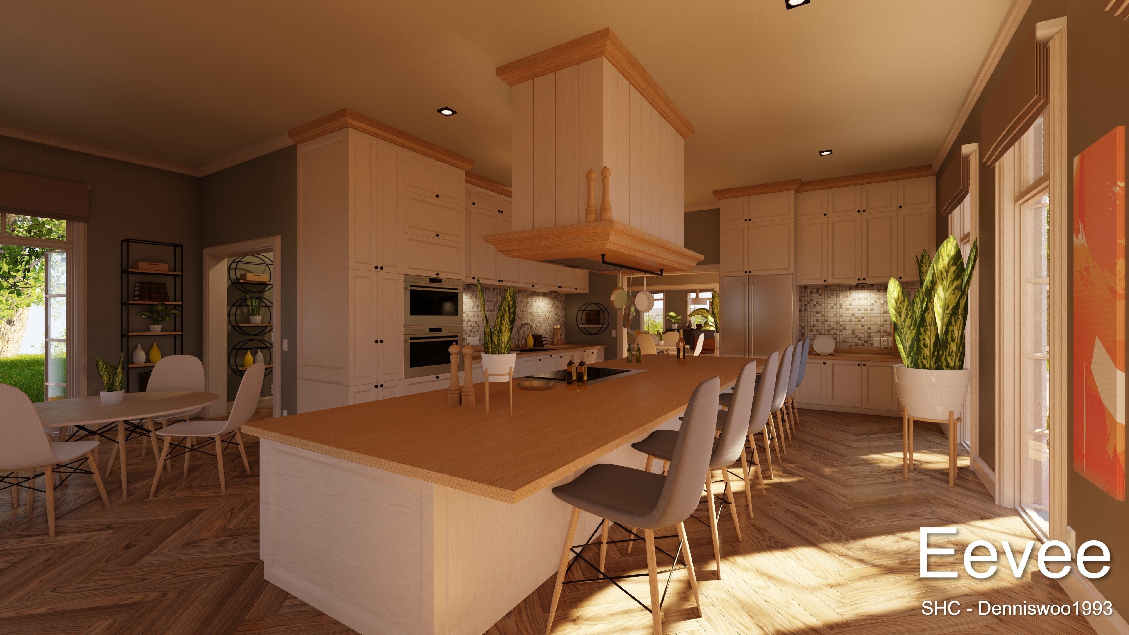 Classic villa 2021 Blender Eevee and Cycles 1 Low-poly 3D model_27