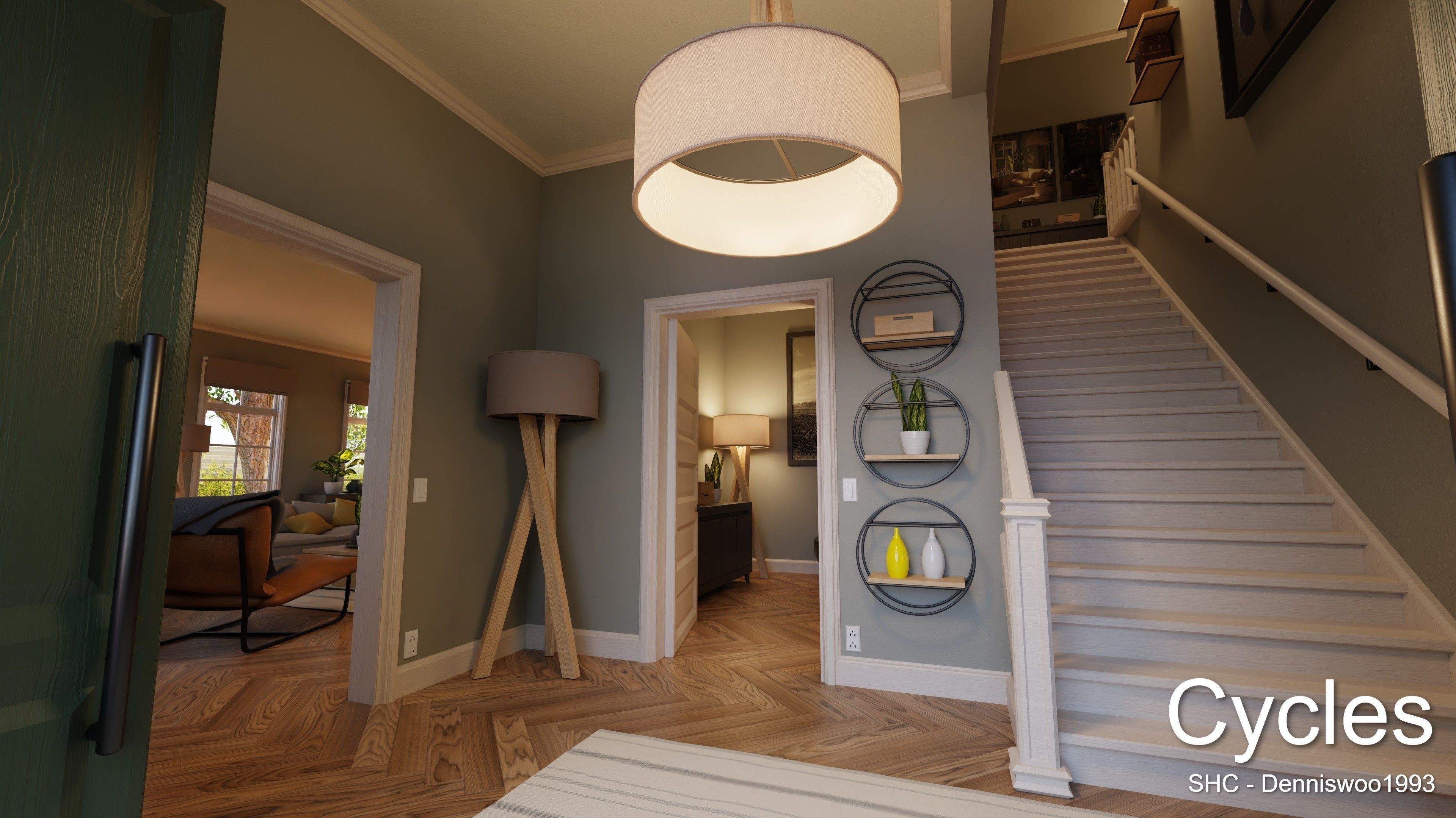 Classic villa 2021 Blender Eevee and Cycles 1 Low-poly 3D model_23