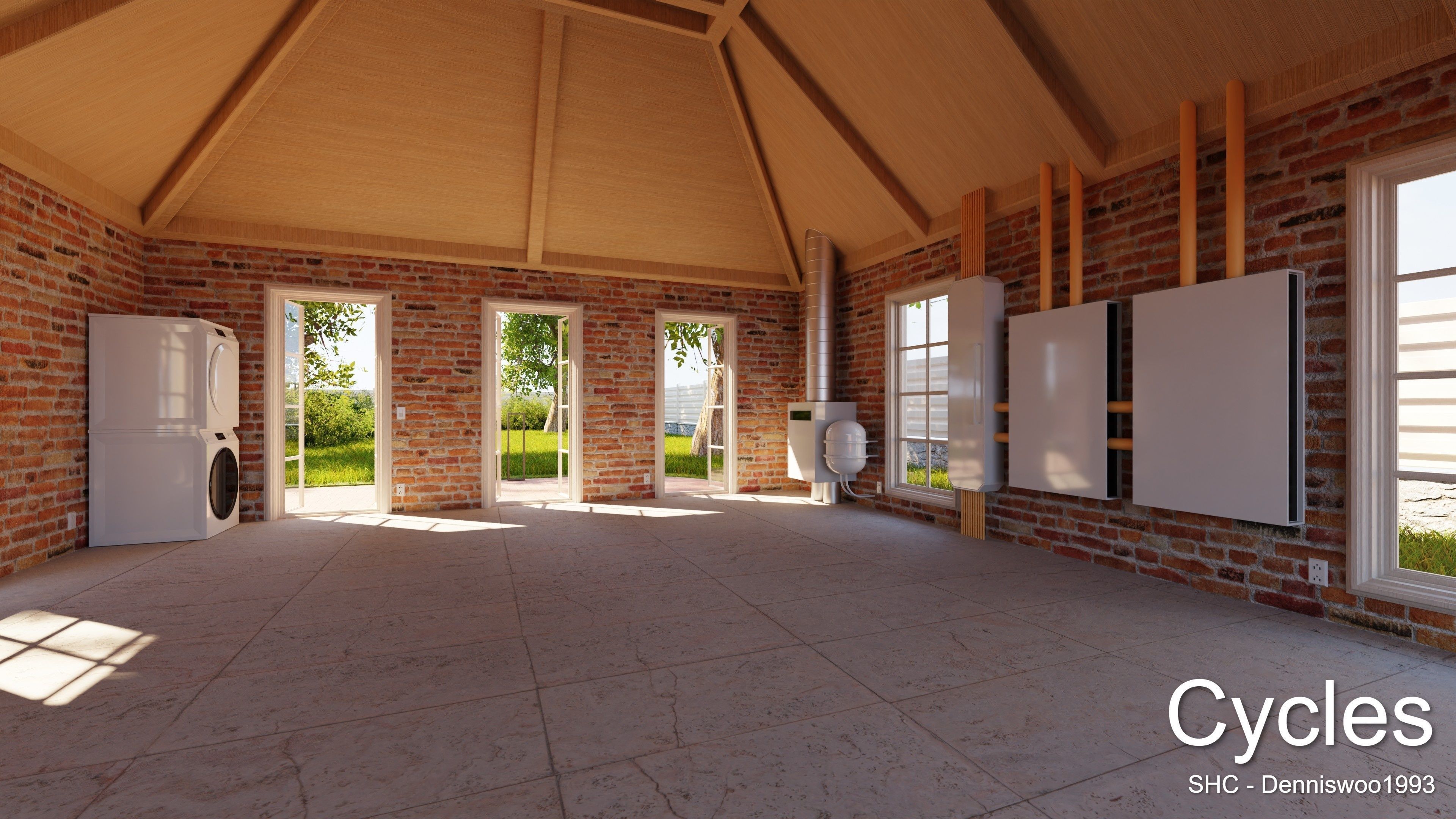 Classic villa 2021 Blender Eevee and Cycles 1 Low-poly 3D model_22