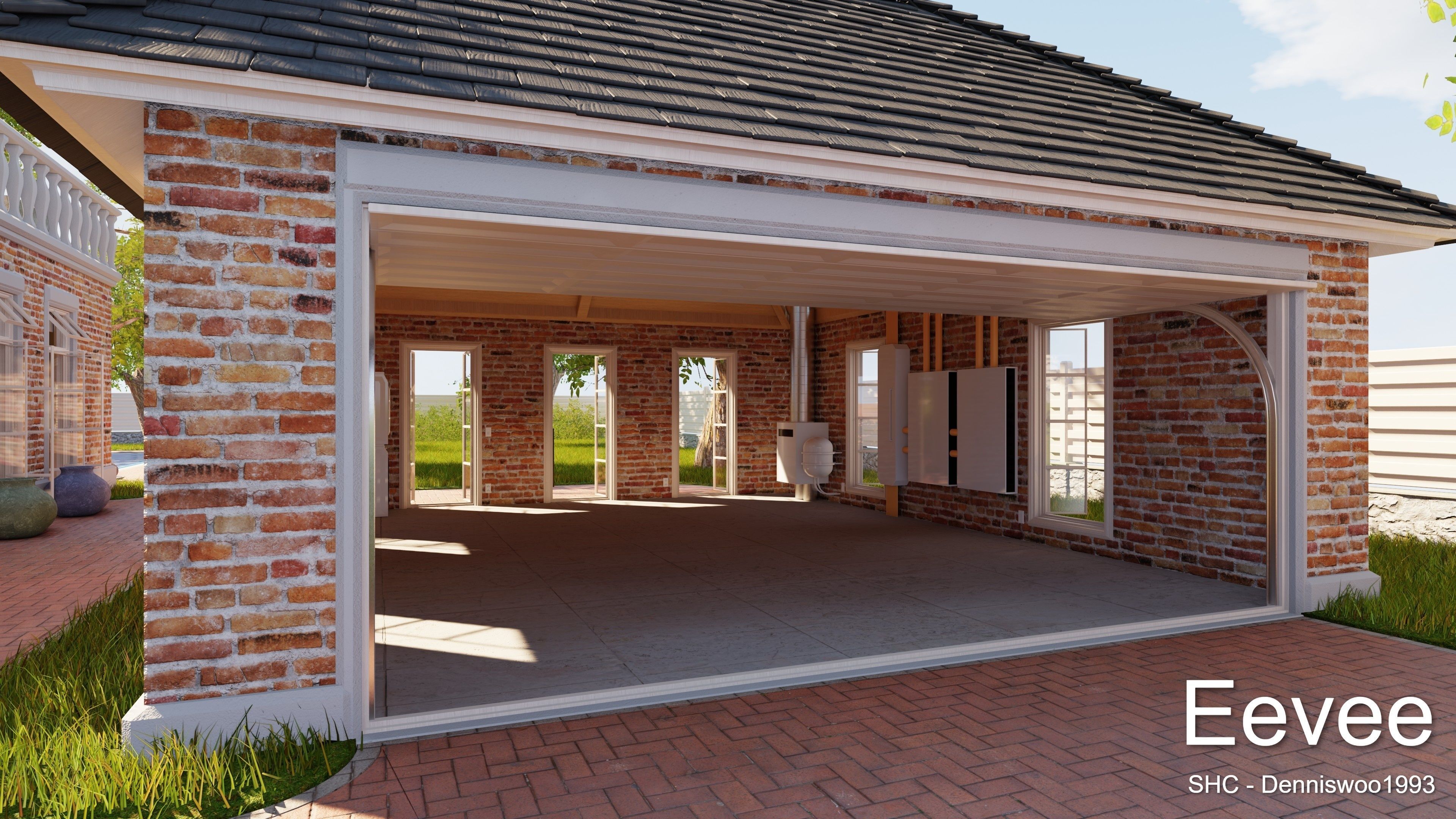 Classic villa 2021 Blender Eevee and Cycles 1 Low-poly 3D model_32