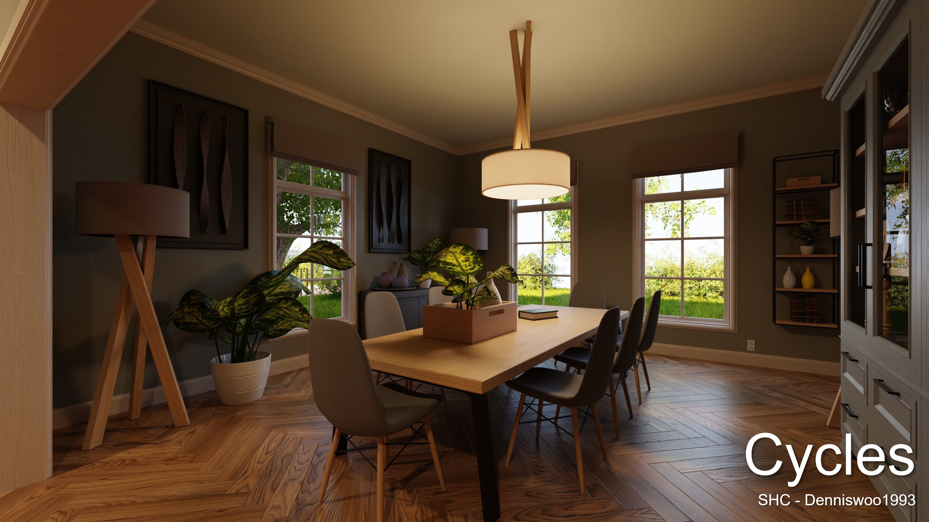 Classic villa 2021 Blender Eevee and Cycles 1 Low-poly 3D model_9