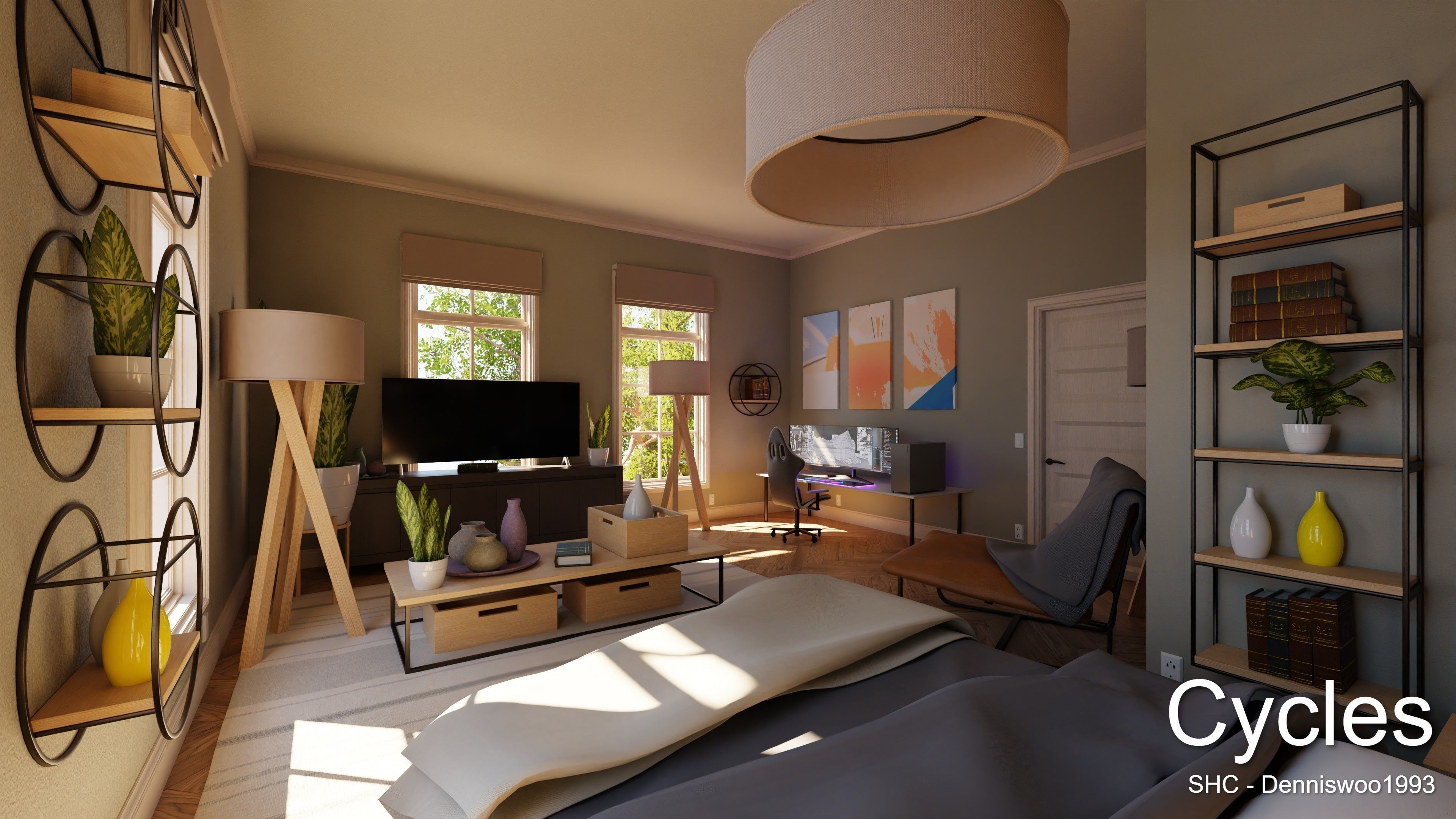 Classic villa 2021 Blender Eevee and Cycles 1 Low-poly 3D model_15