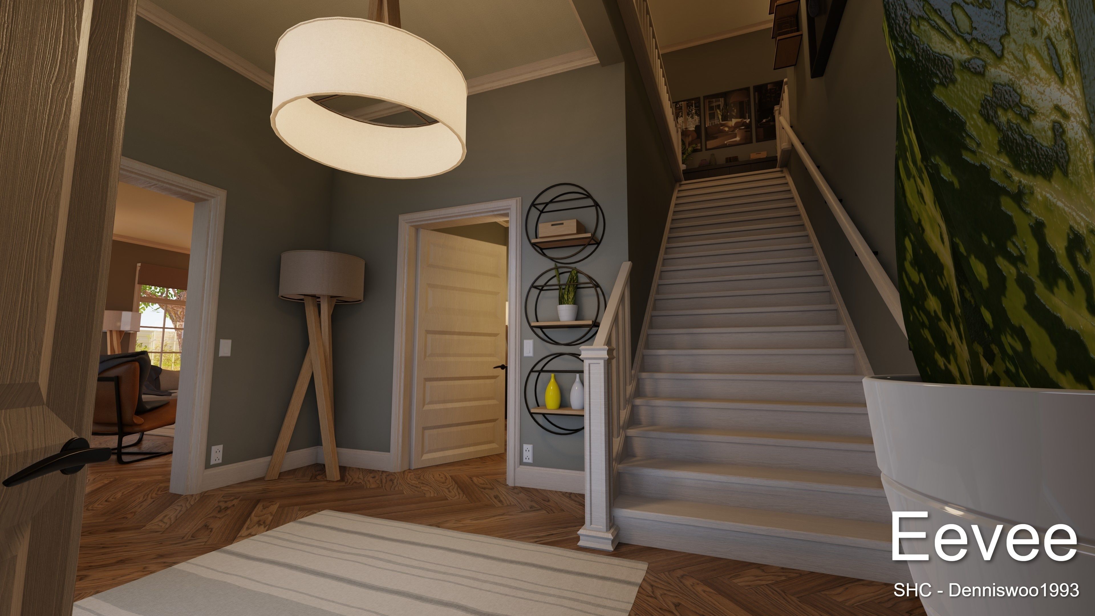 Classic villa 2021 Blender Eevee and Cycles 1 Low-poly 3D model_35