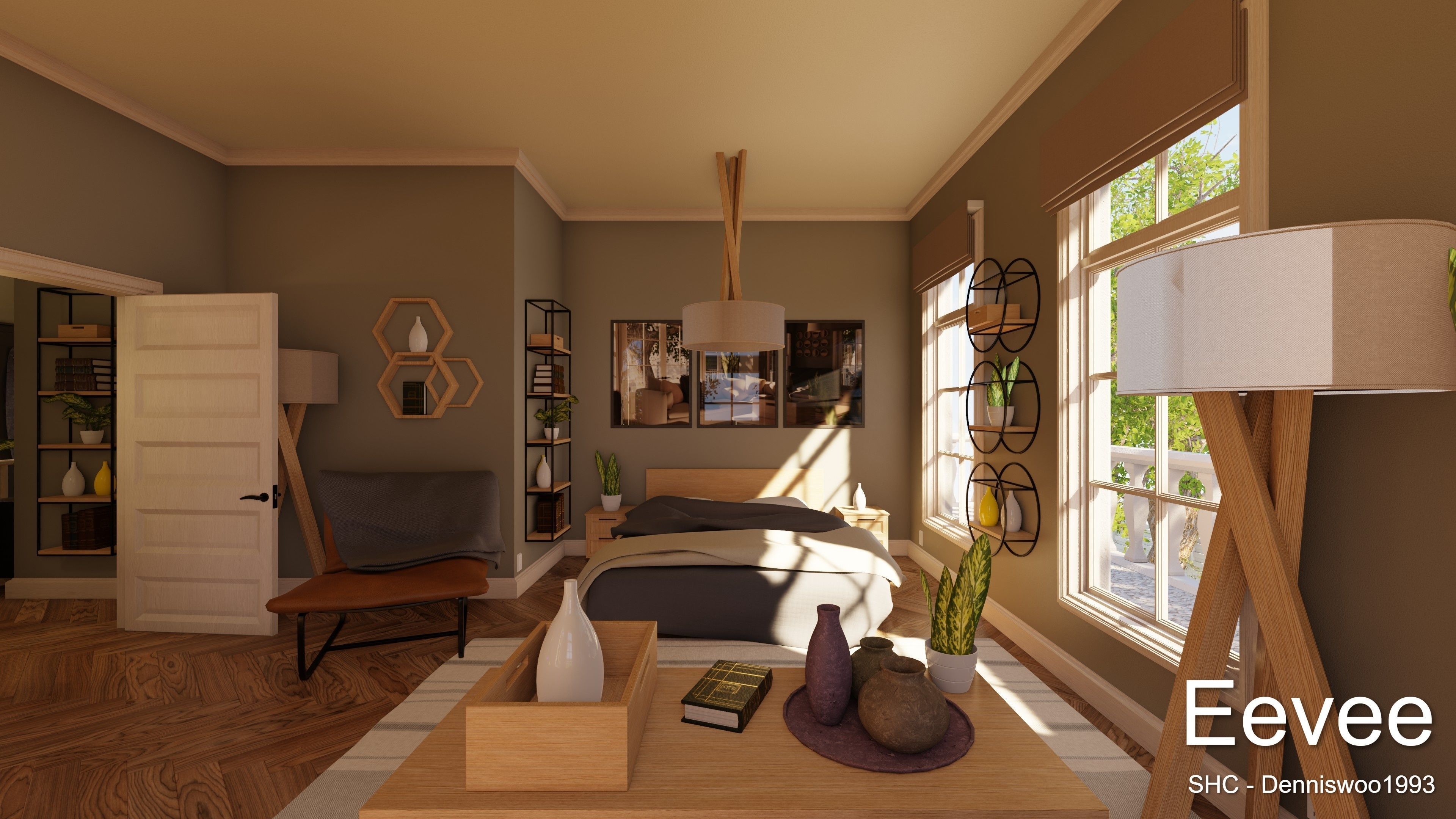 Classic villa 2021 Blender Eevee and Cycles 1 Low-poly 3D model_45