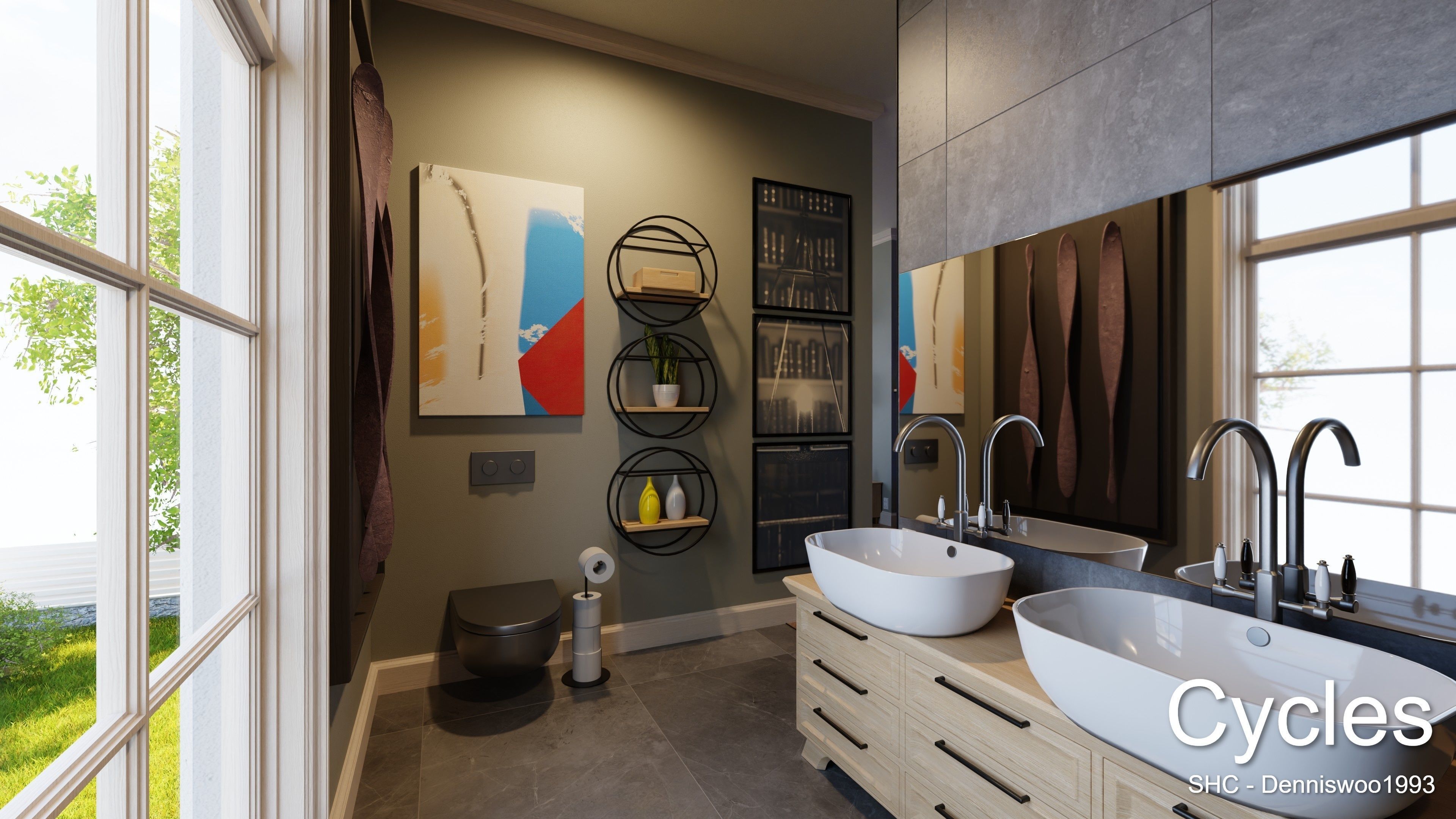 Classic villa 2021 Blender Eevee and Cycles 1 Low-poly 3D model_21