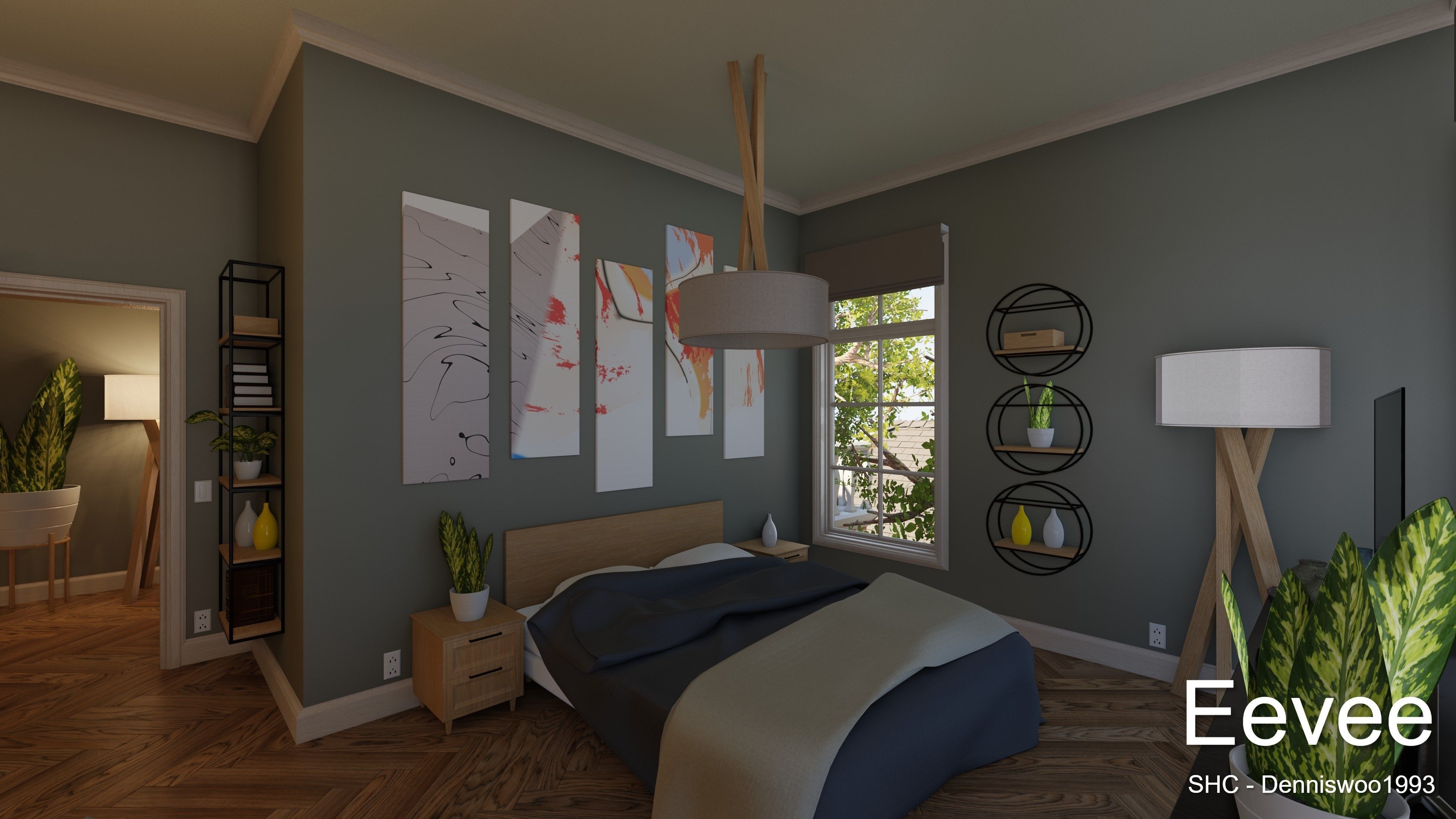 Classic villa 2021 Blender Eevee and Cycles 1 Low-poly 3D model_51