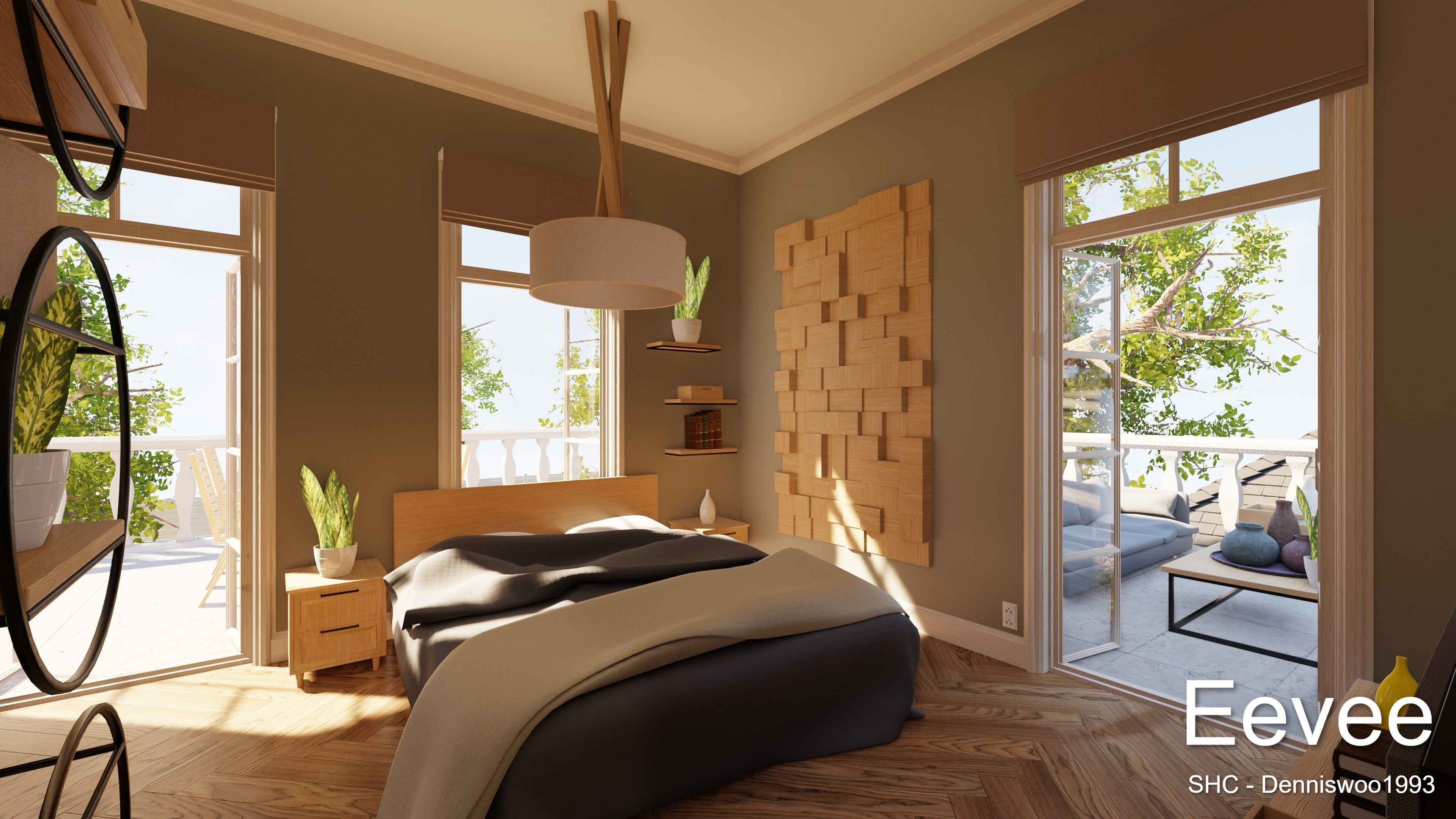 Classic villa 2021 Blender Eevee and Cycles 1 Low-poly 3D model_38