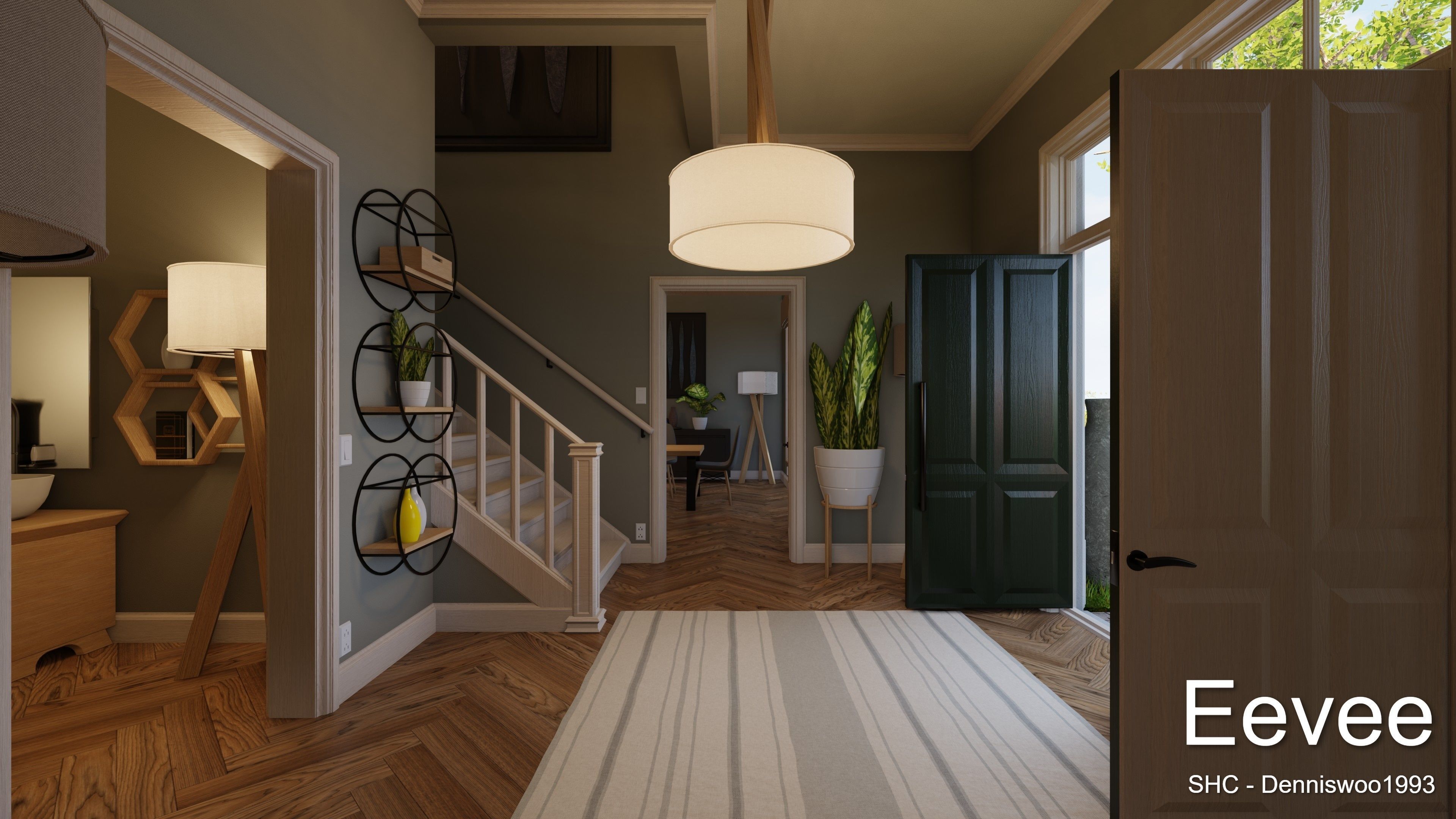 Classic villa 2021 Blender Eevee and Cycles 1 Low-poly 3D model_30