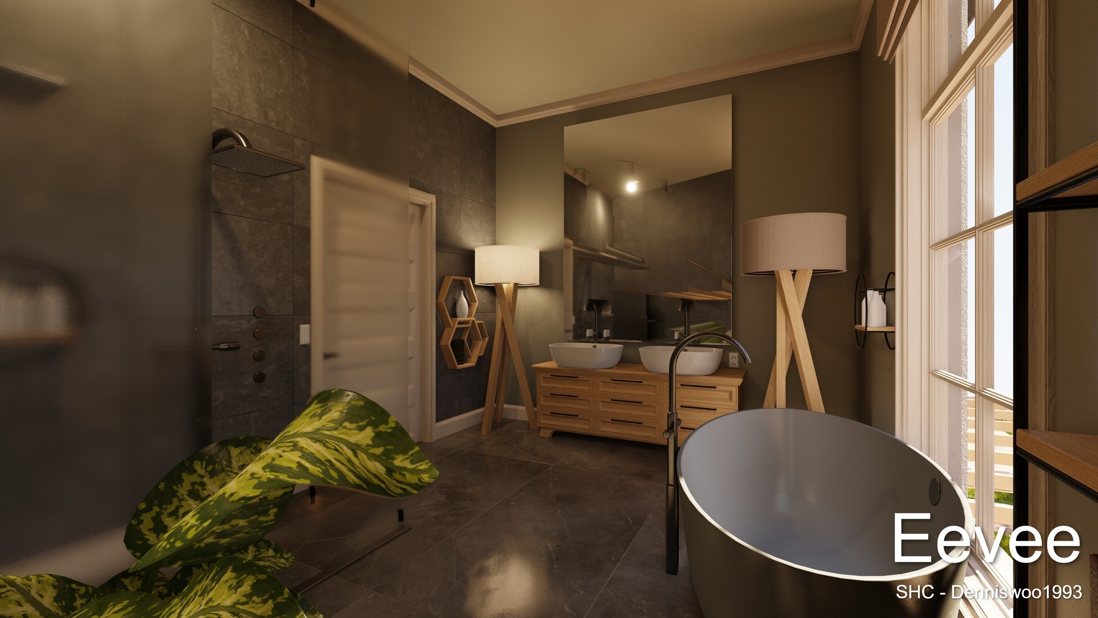 Classic villa 2021 Blender Eevee and Cycles 1 Low-poly 3D model_44