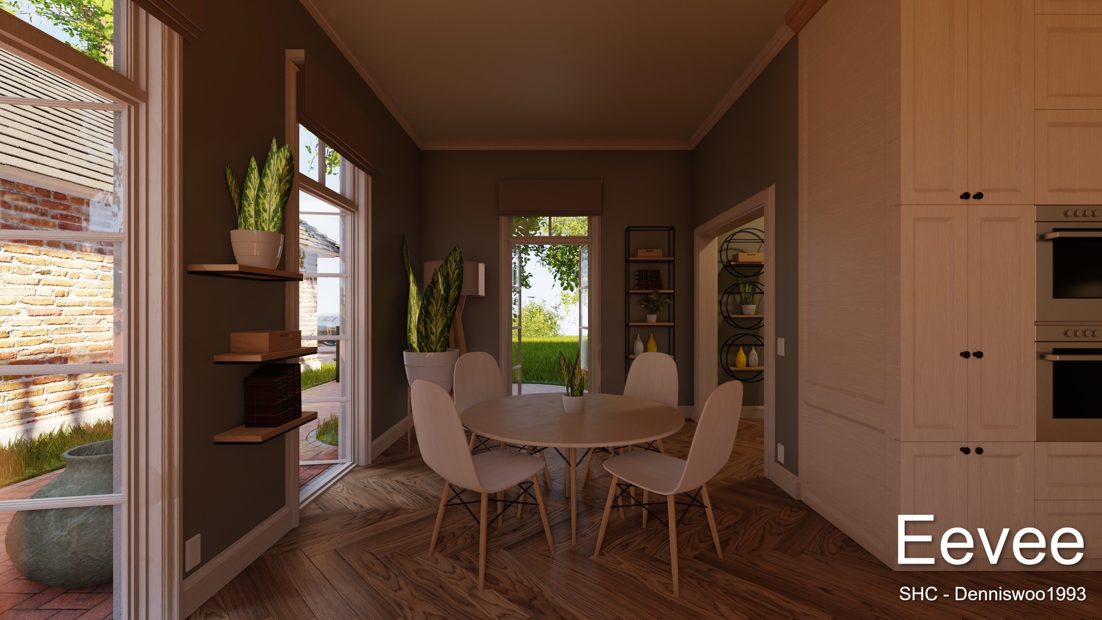 Classic villa 2021 Blender Eevee and Cycles 1 Low-poly 3D model_36