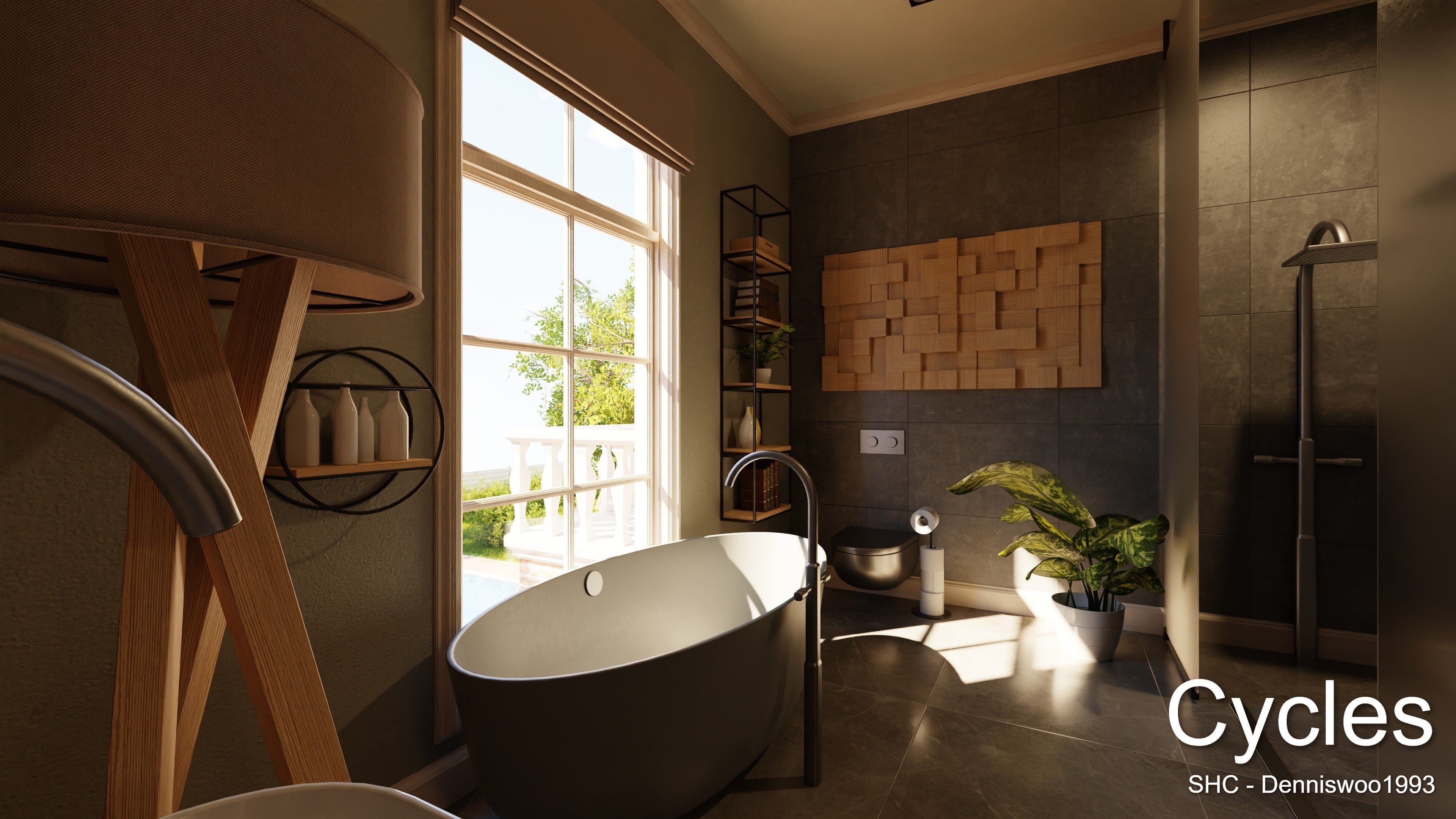 Classic villa 2021 Blender Eevee and Cycles 1 Low-poly 3D model_8