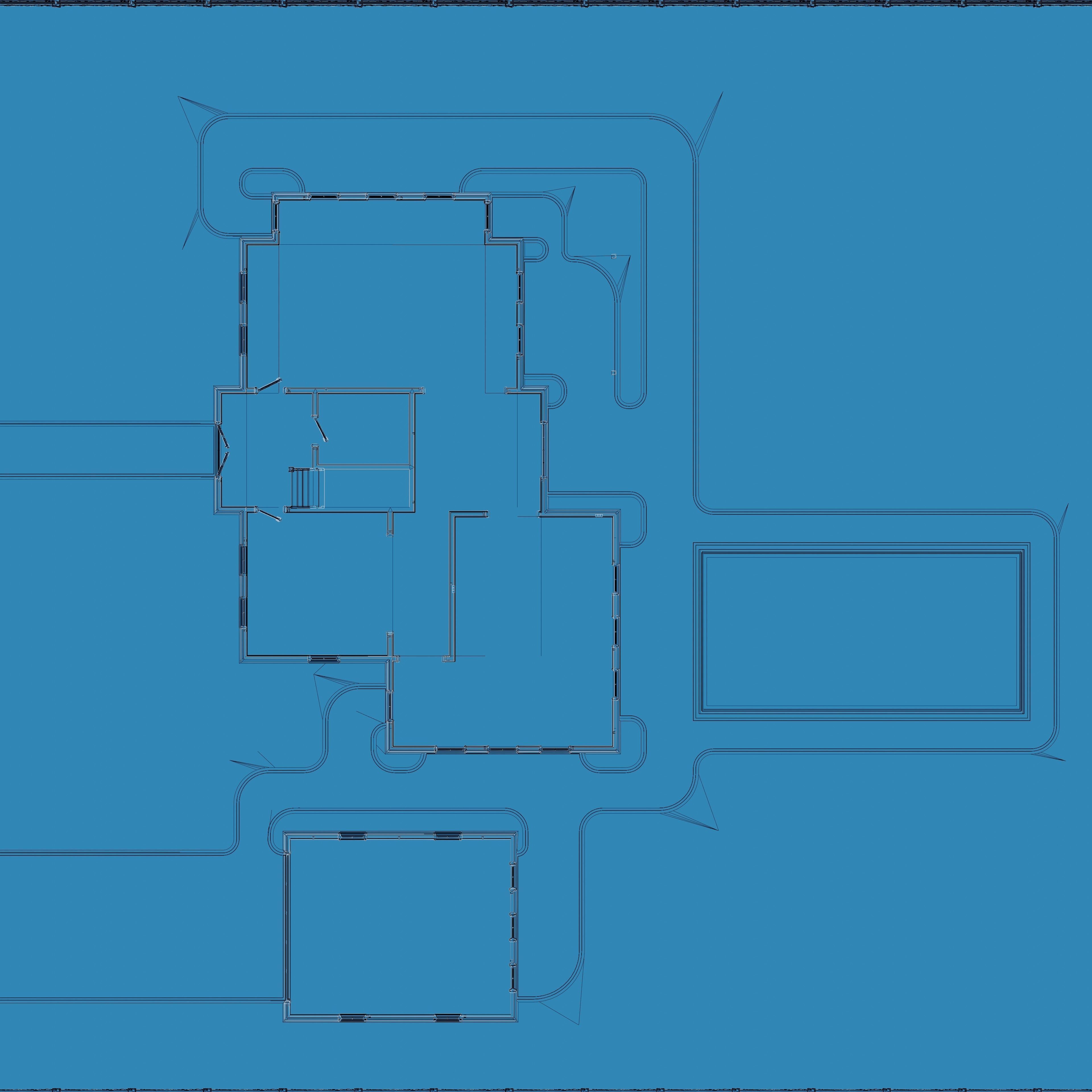Classic villa 2021 Blender Eevee and Cycles 1 Low-poly 3D model_65